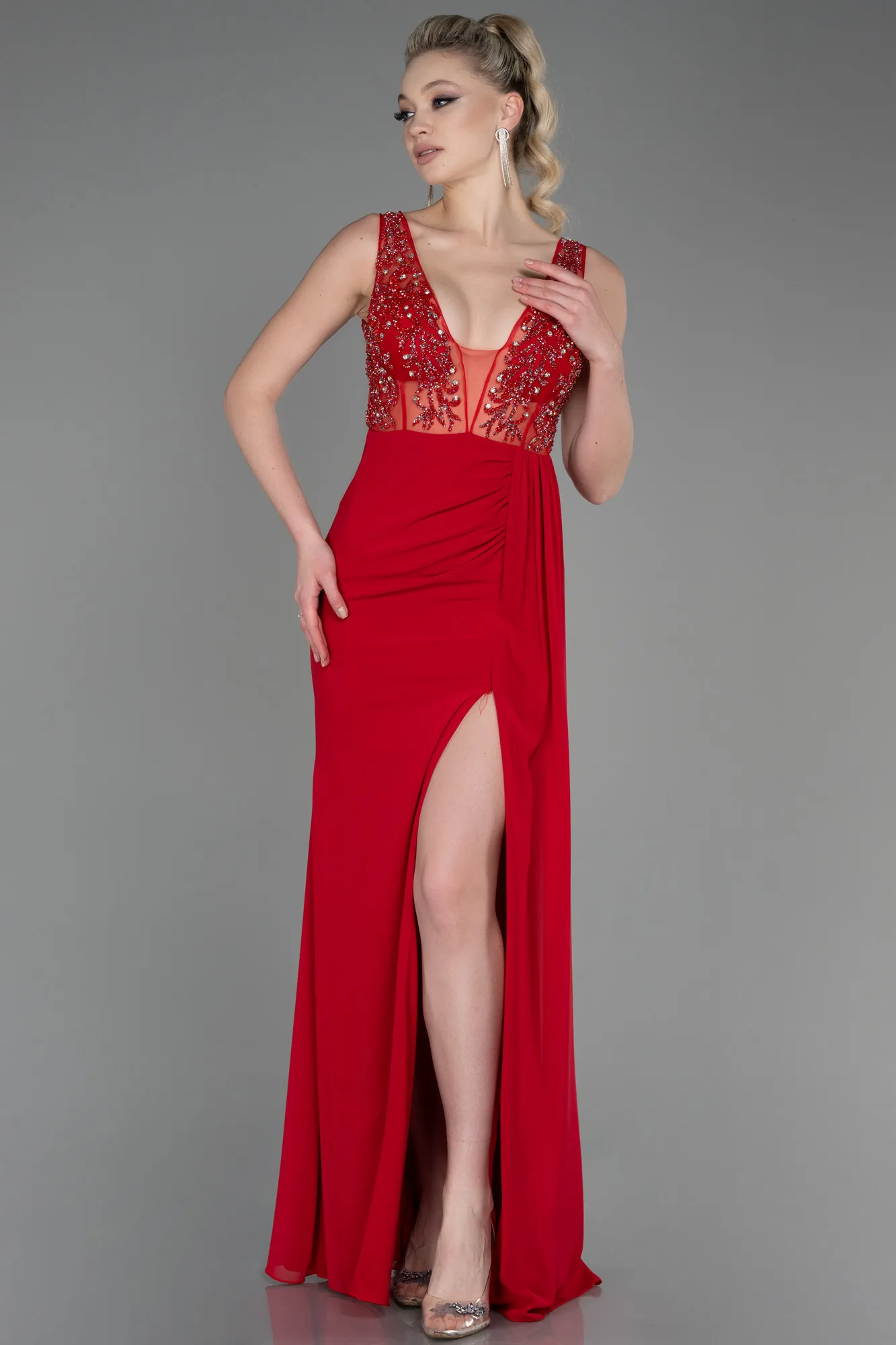 Red-Long Evening Dress ABU3668