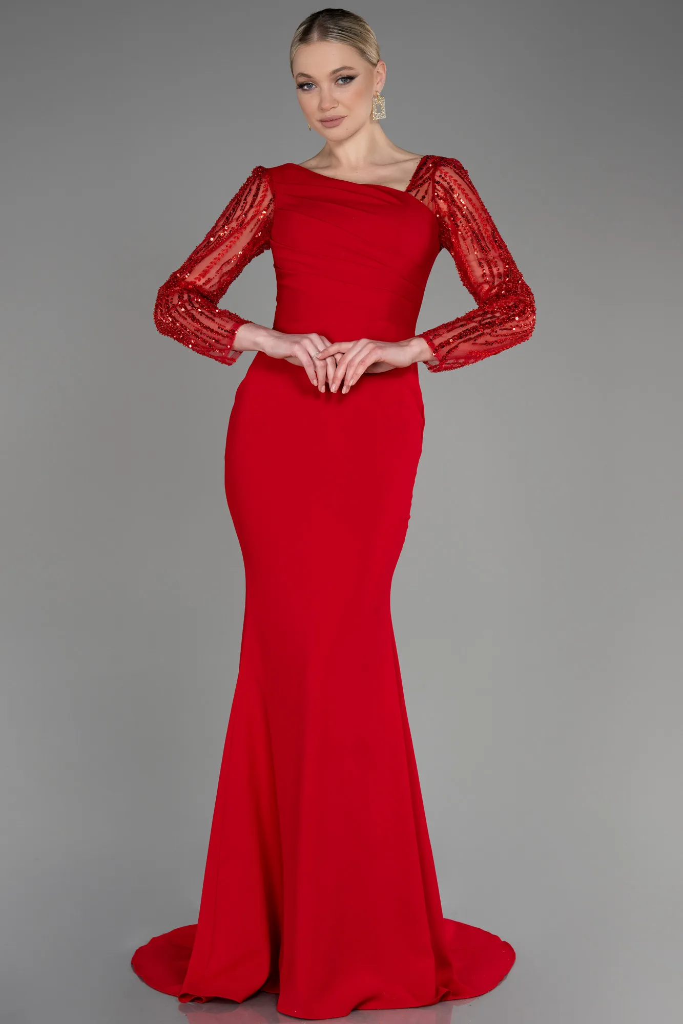 Red-Long Evening Dress ABU3712