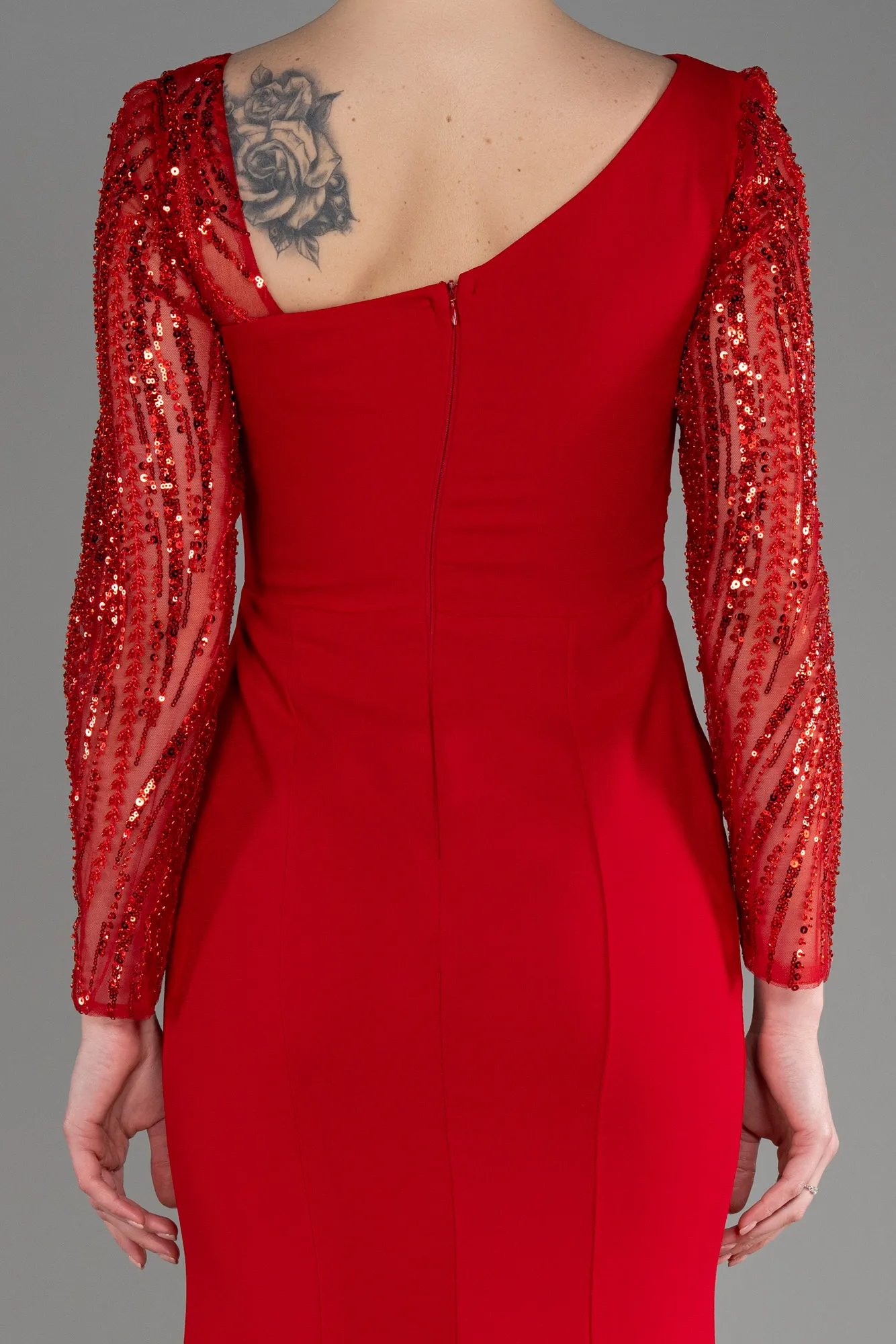 Red-Long Evening Dress ABU3712