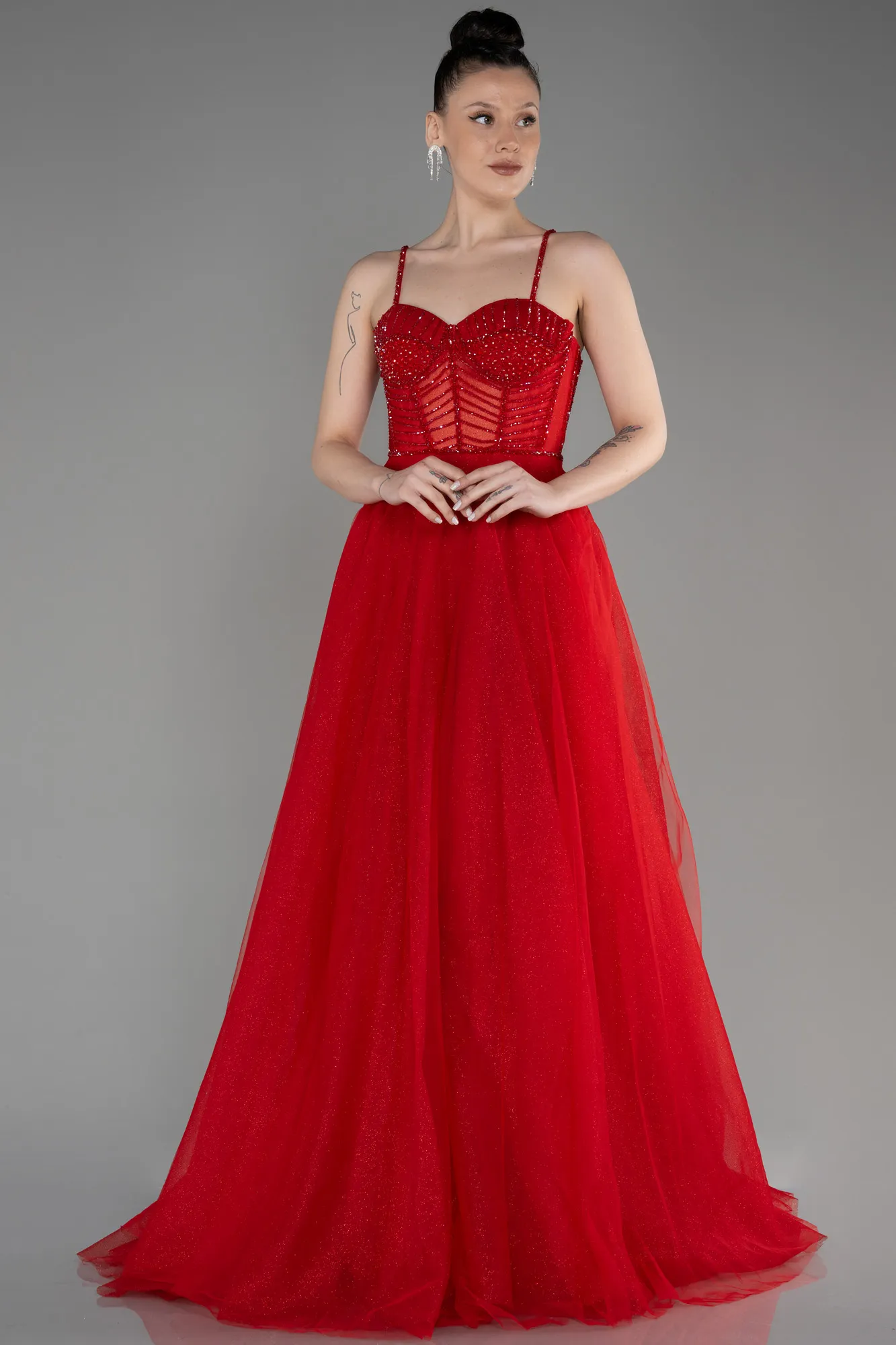 Red-Long Evening Dress ABU3805