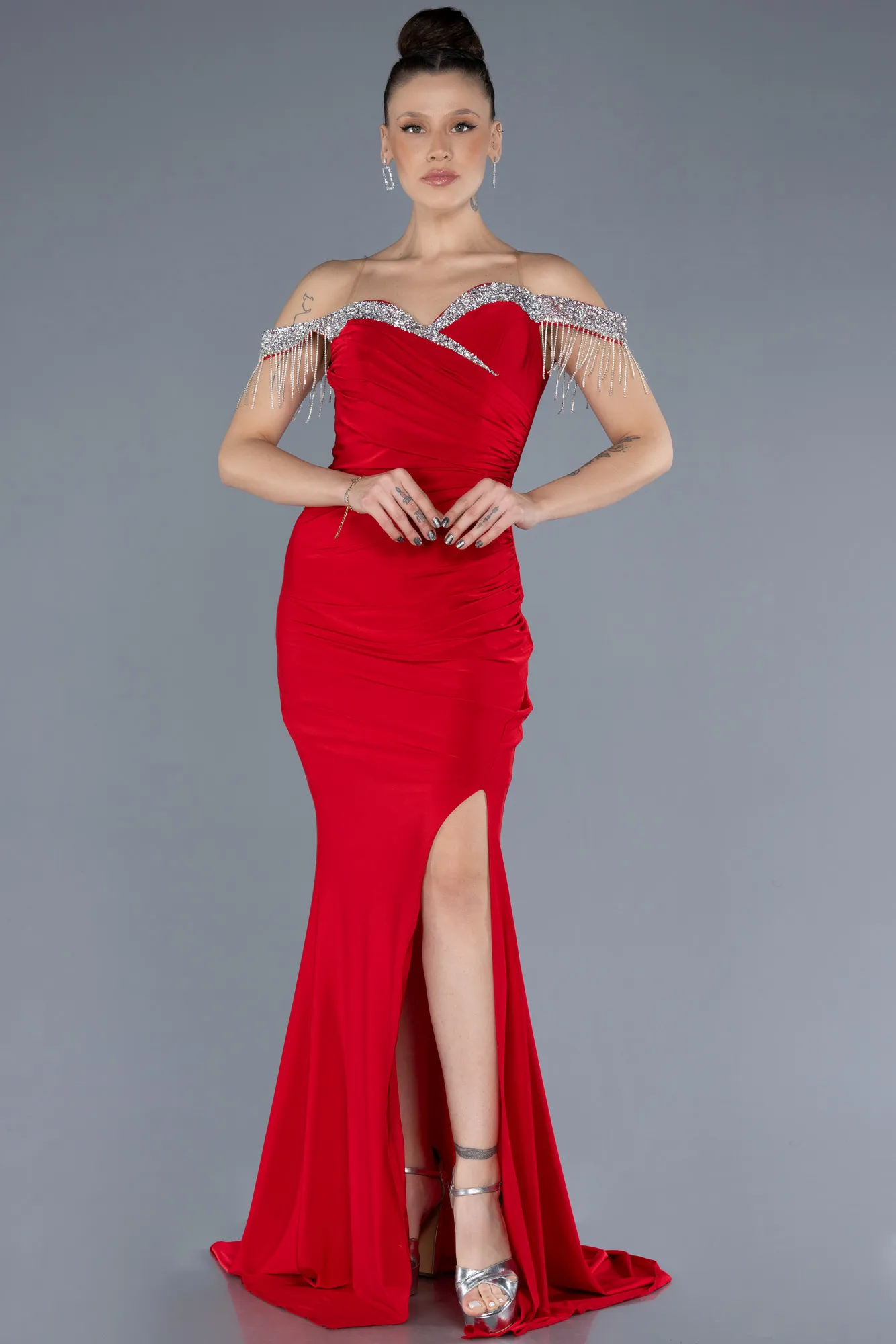 Red-Long Evening Dress ABU4553