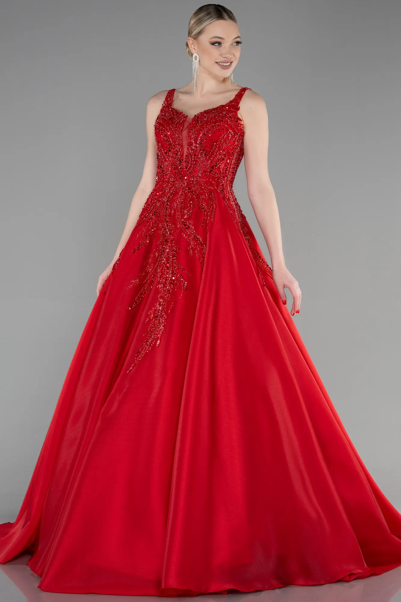 Red-Long Haute Couture Dress ABU3595