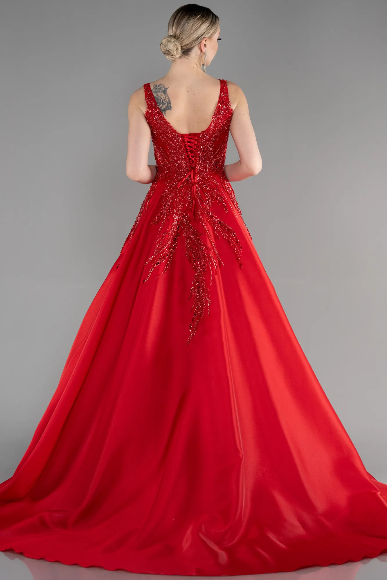 Red-Long Haute Couture Dress ABU3595