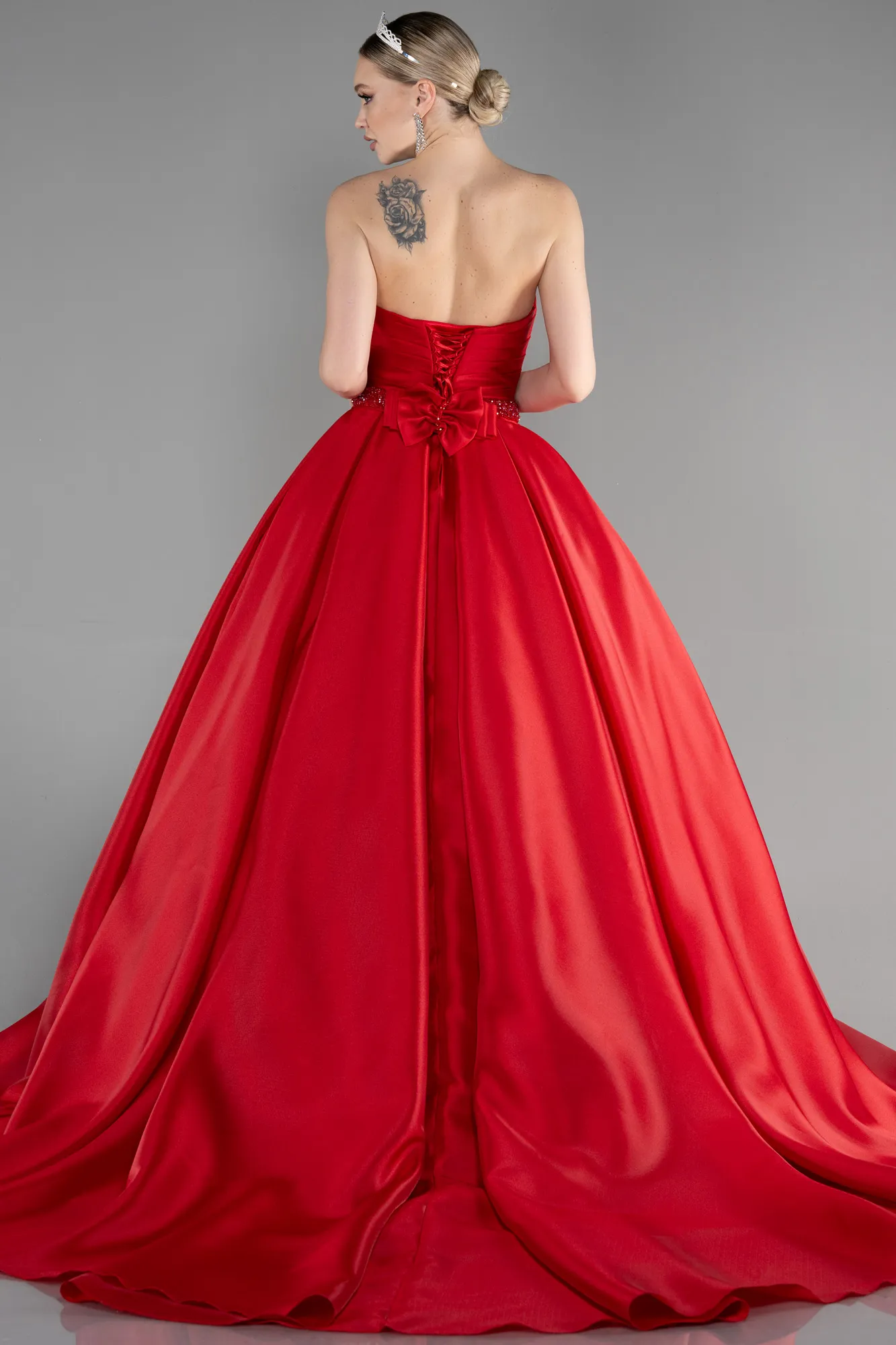 Red-Long Haute Couture Dress ABU3596