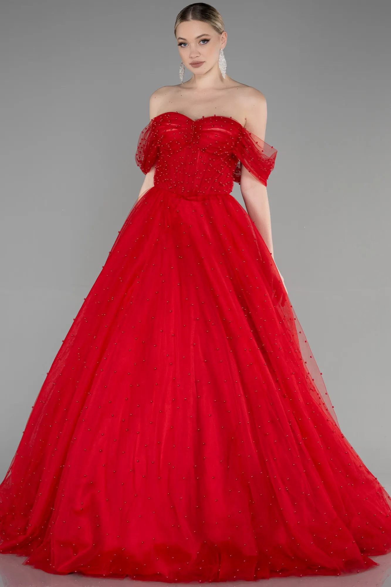 Red-Long Haute Couture Dress ABU3599