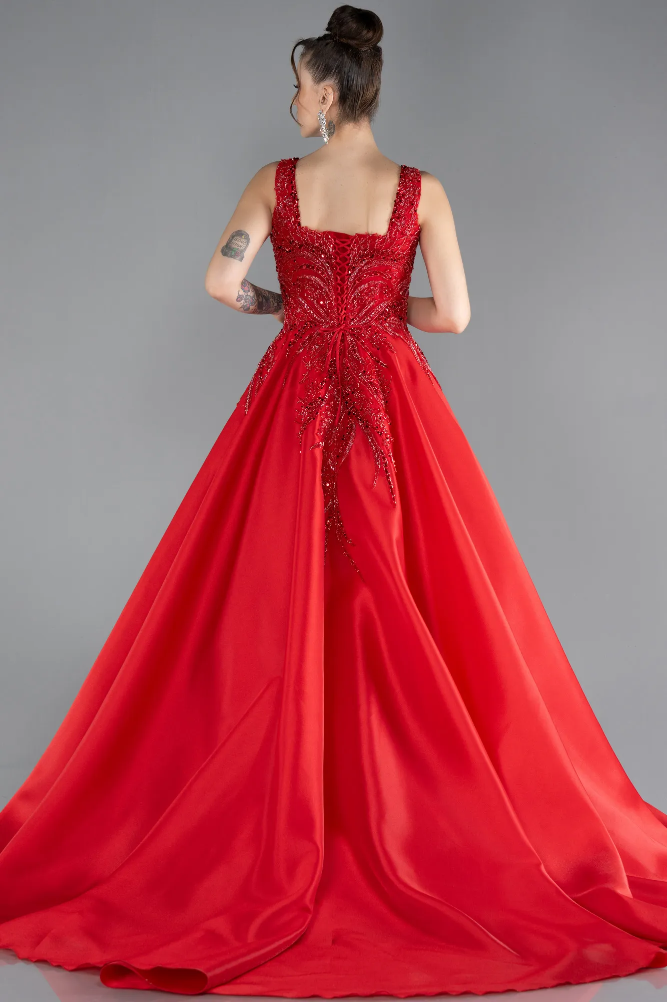 Red-Long Haute Couture Dress ABU3745