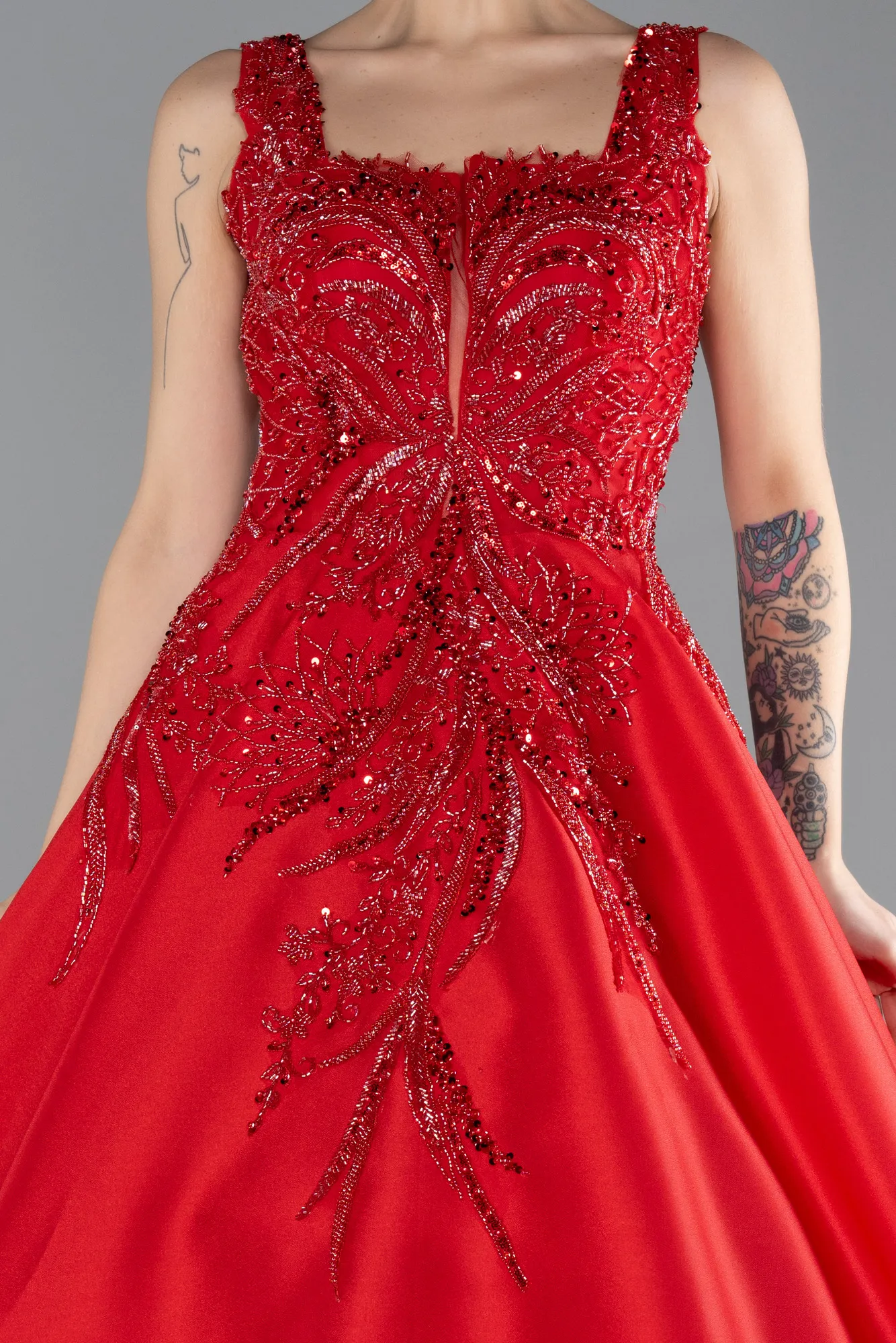 Red-Long Haute Couture Dress ABU3745