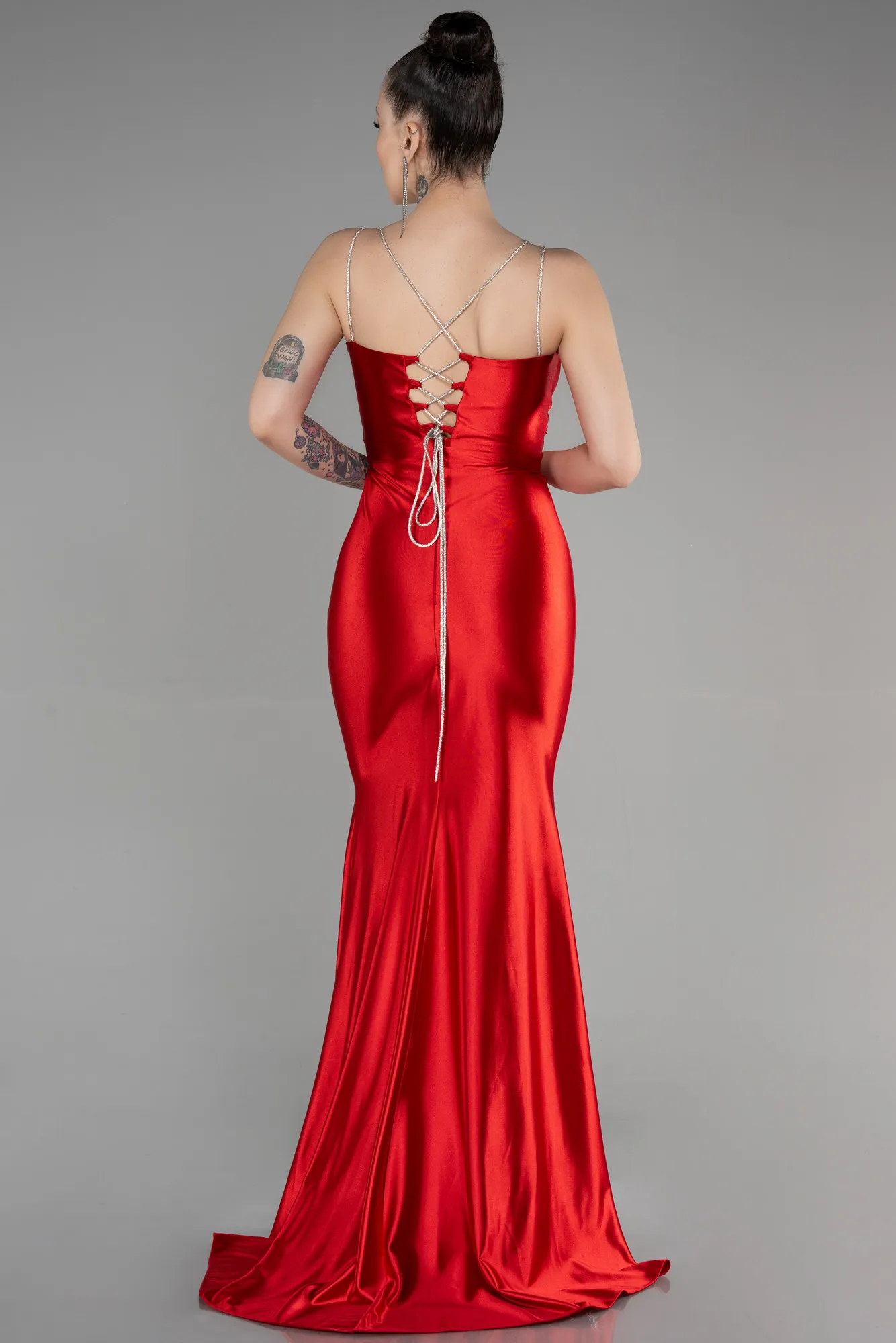 Red-Long Mermaid Evening Gown ABU3575