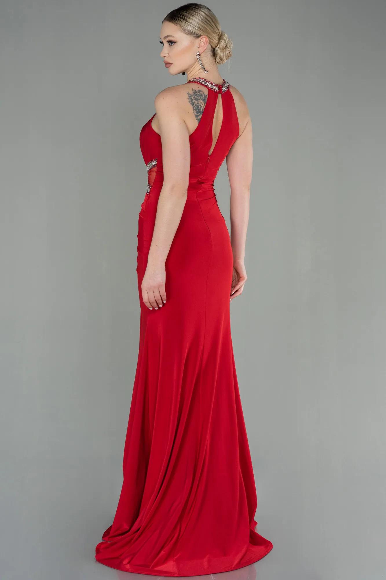 Red-Long Mermaid Prom Dress ABU2940