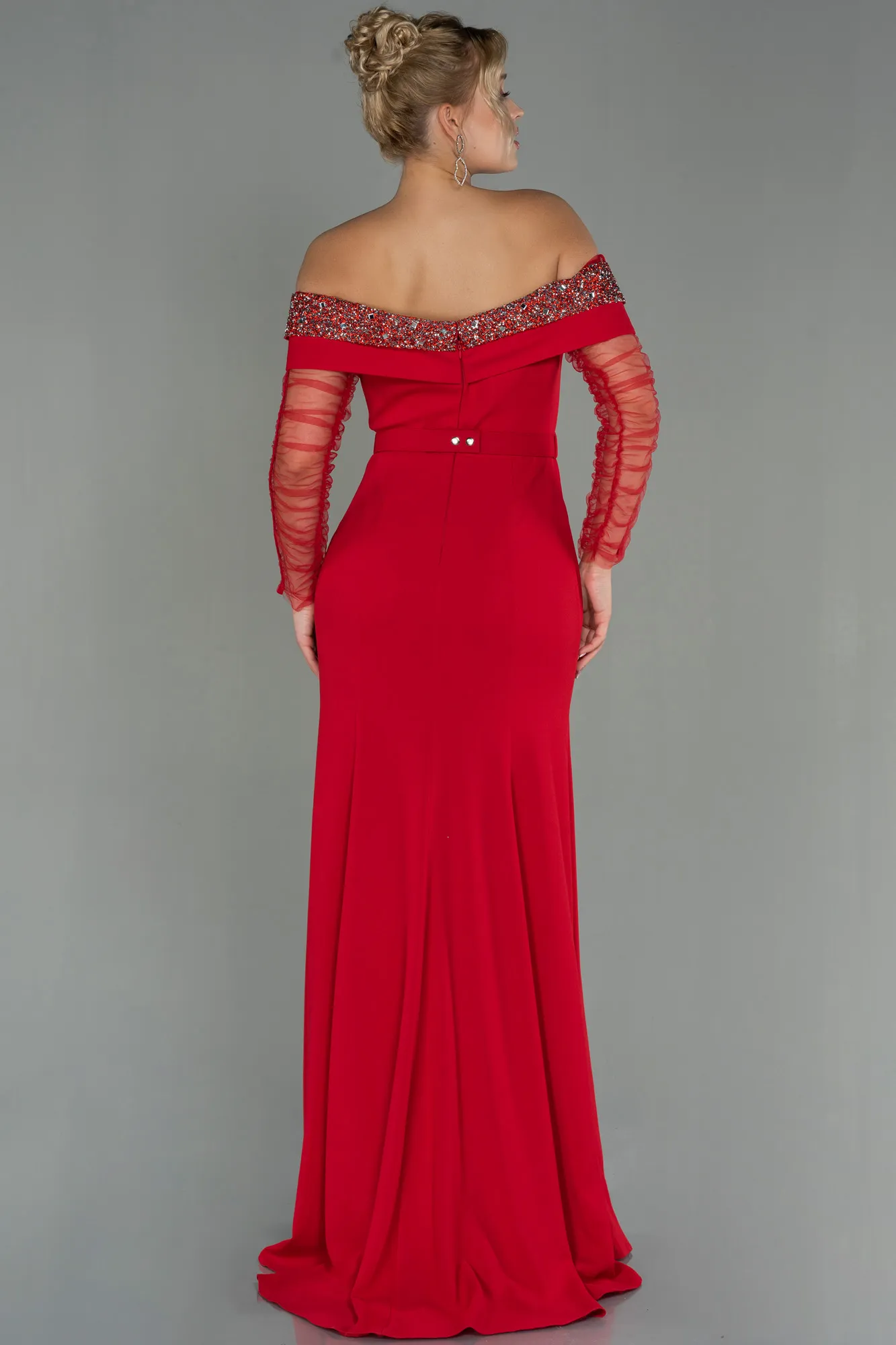 Red-Long Mermaid Prom Dress ABU2998