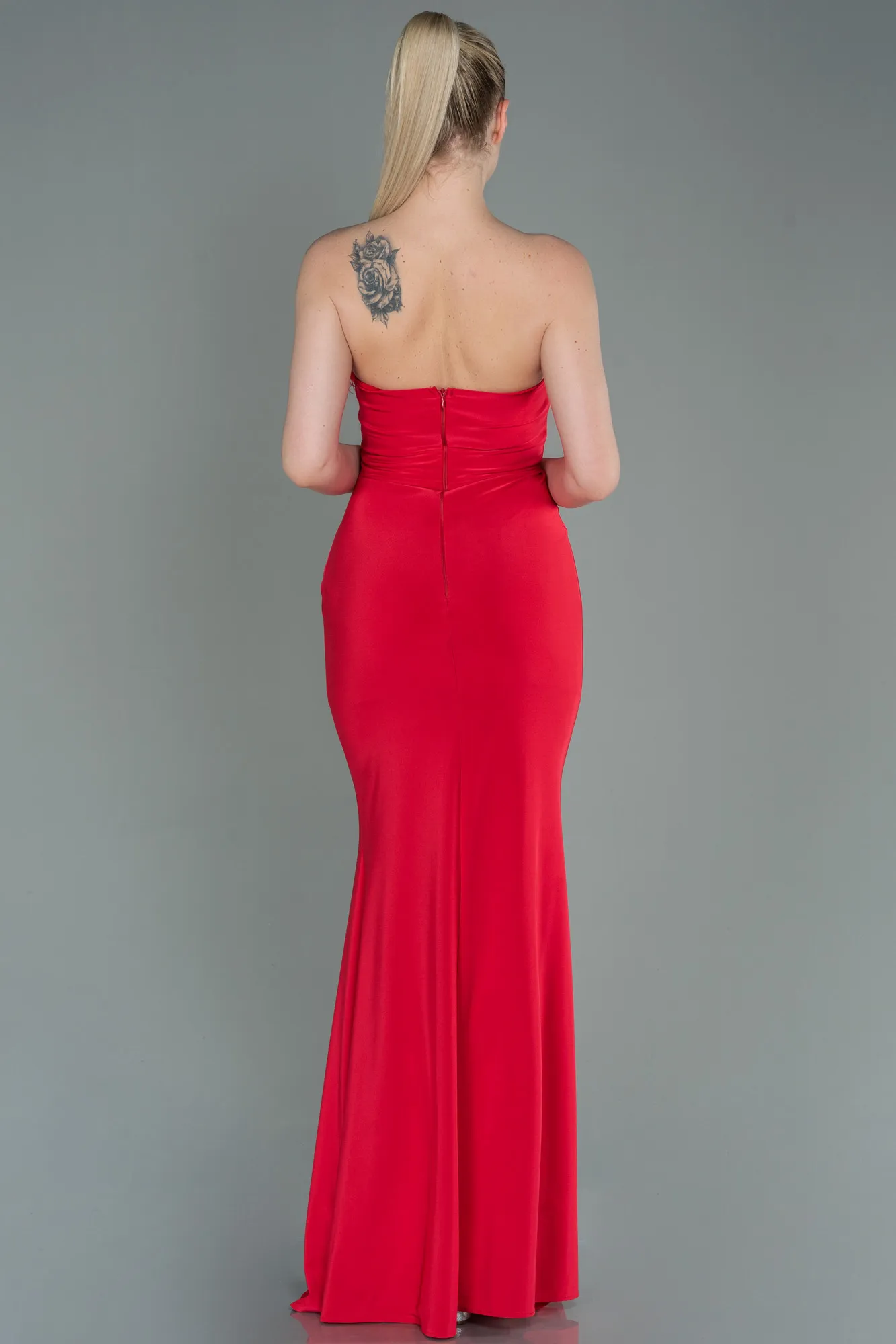 Red-Long Mermaid Prom Dress ABU3049