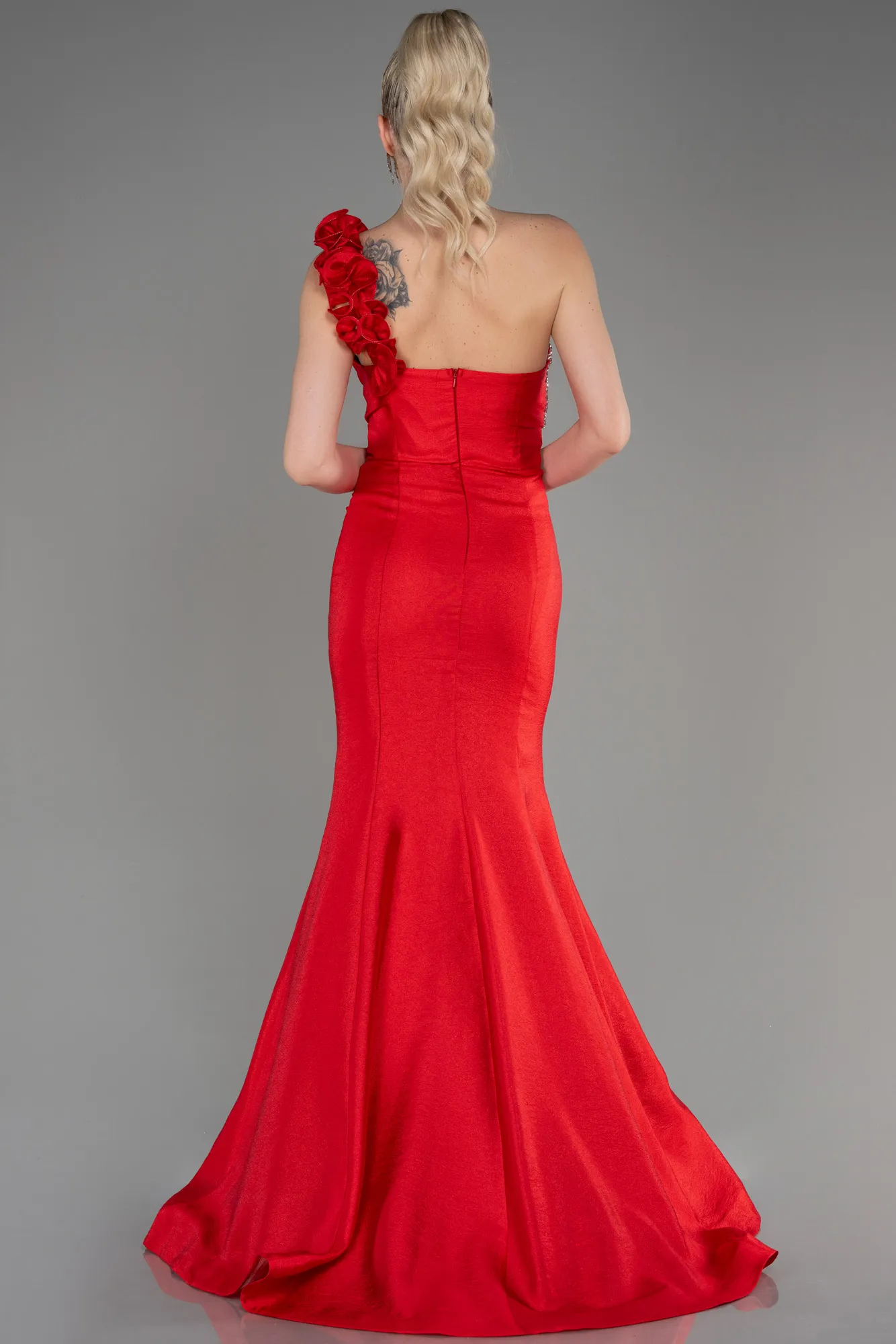 Red-Long Mermaid Prom Dress ABU3524