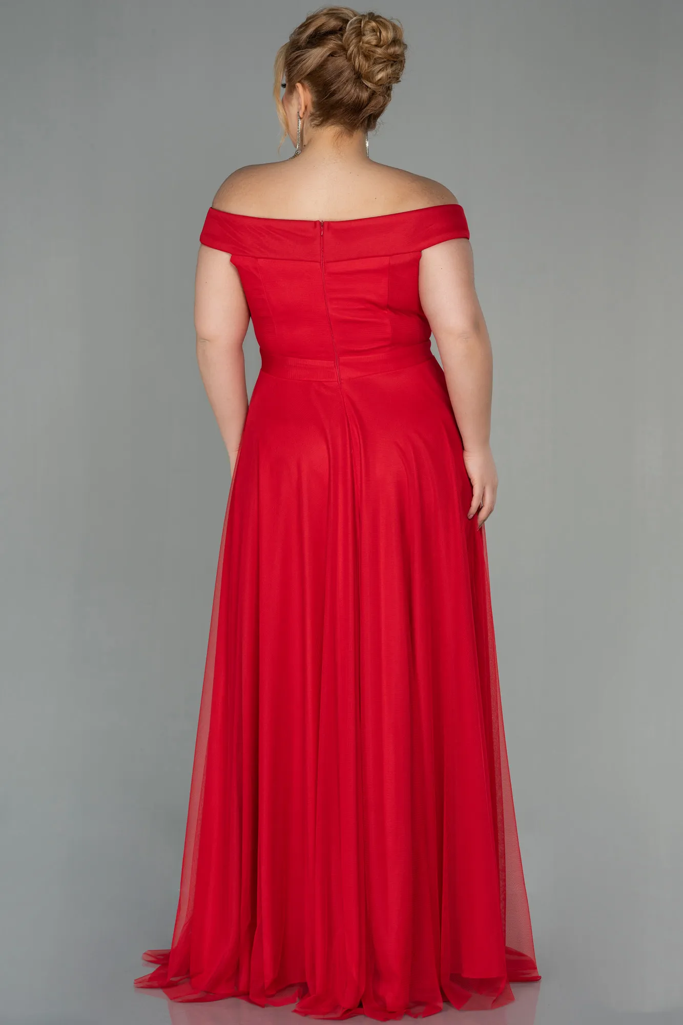 Red-Long Oversized Evening Dress ABU020