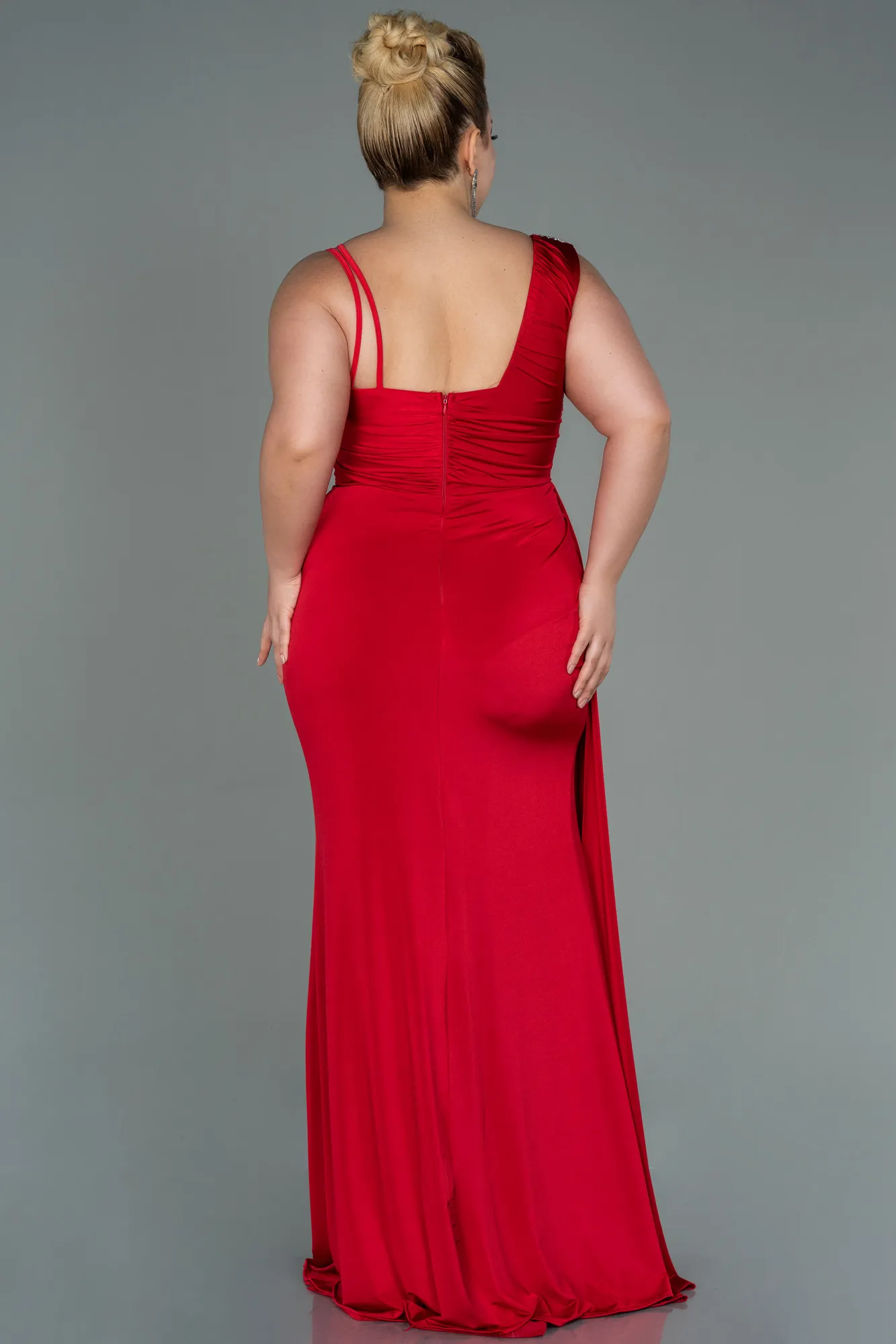 Red-Long Oversized Evening Dress ABU3148