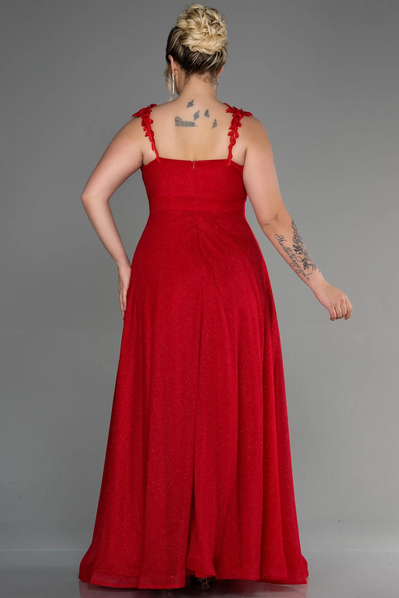 Red-Long Oversized Evening Dress ABU3174