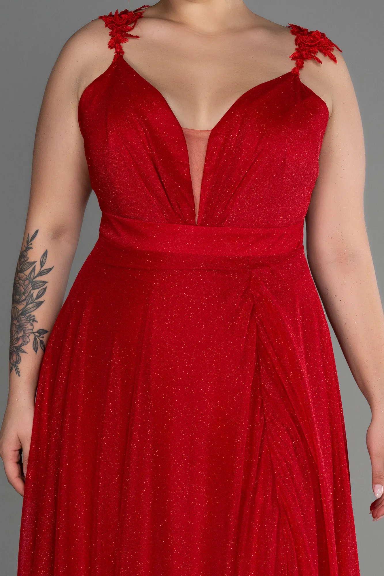Red-Long Oversized Evening Dress ABU3174