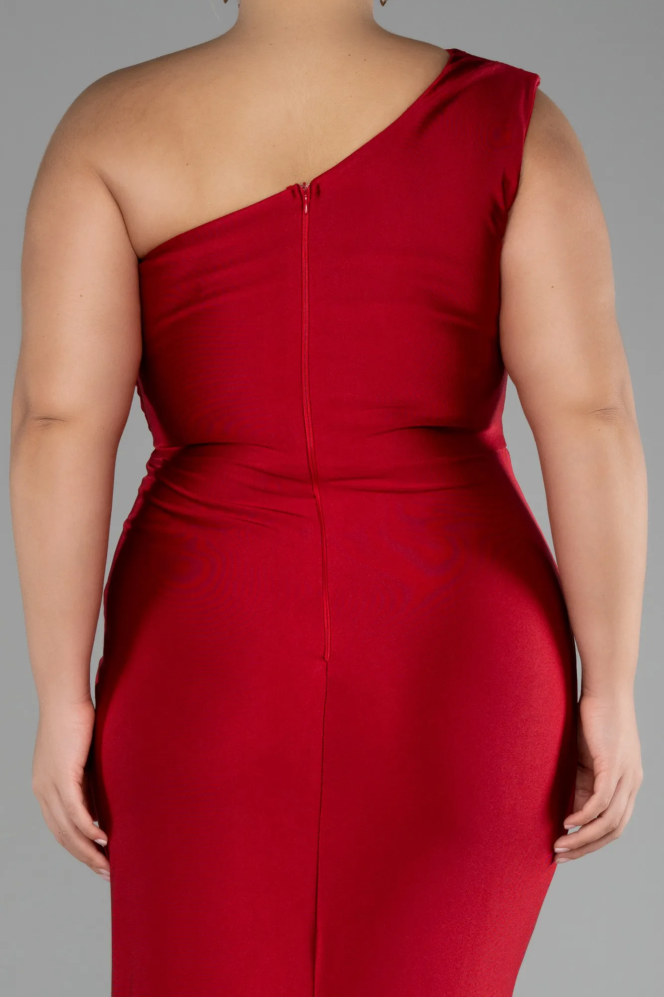 Red-Long Plus Size Engagement Dress ABU4148