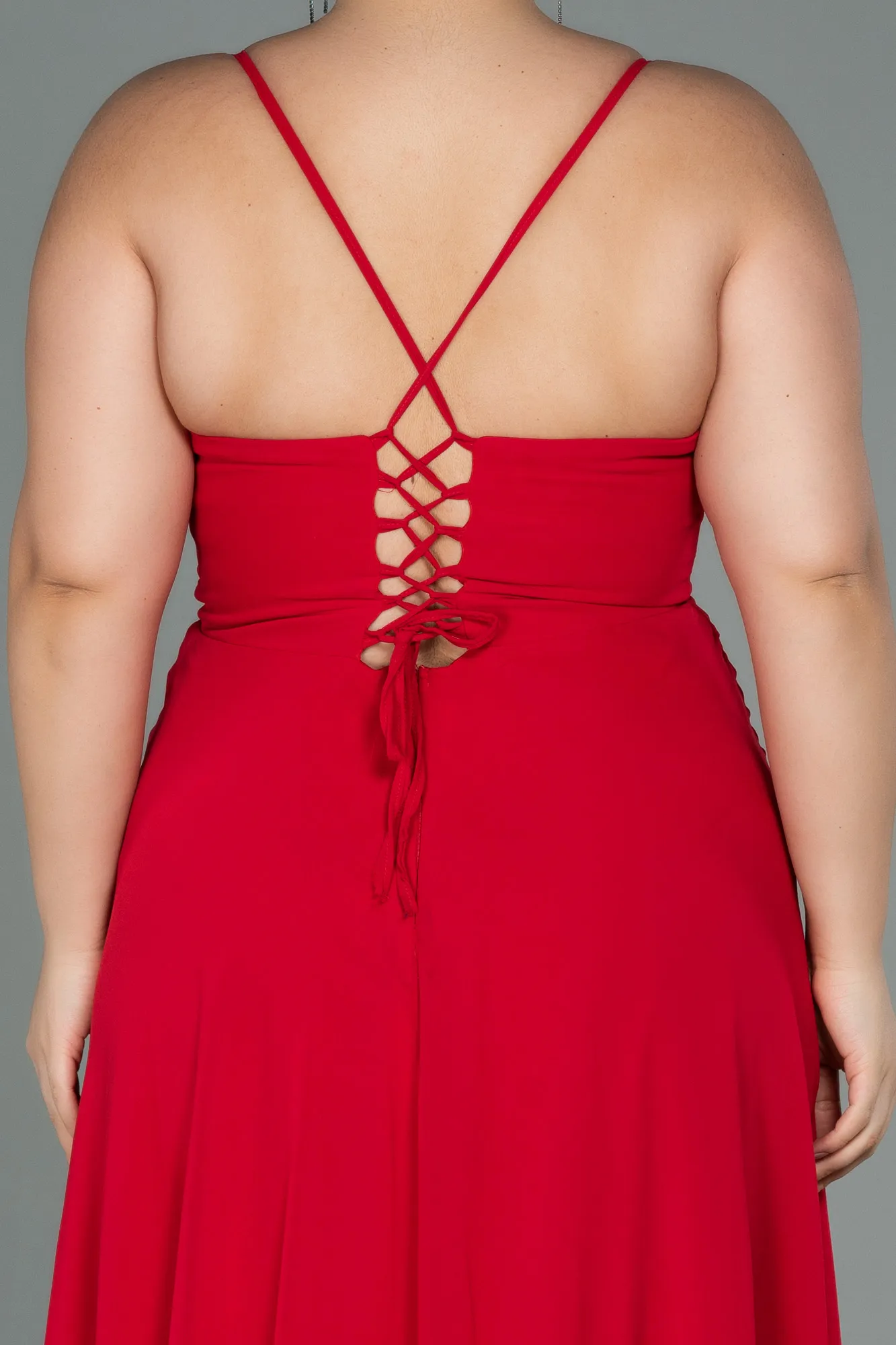 Red-Long Plus Size Evening Dress ABU1324