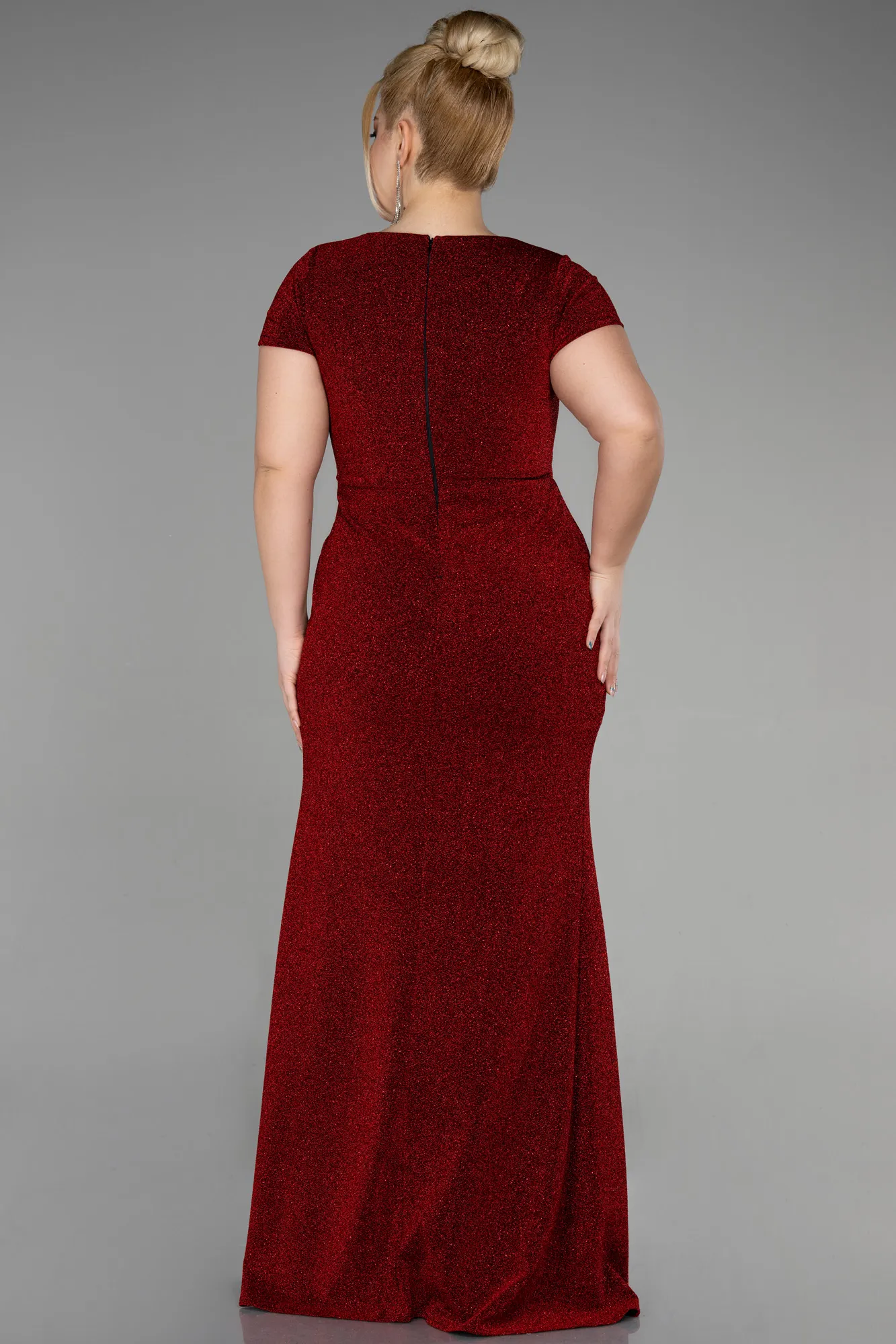 Red-Long Plus Size Evening Dress ABU2870