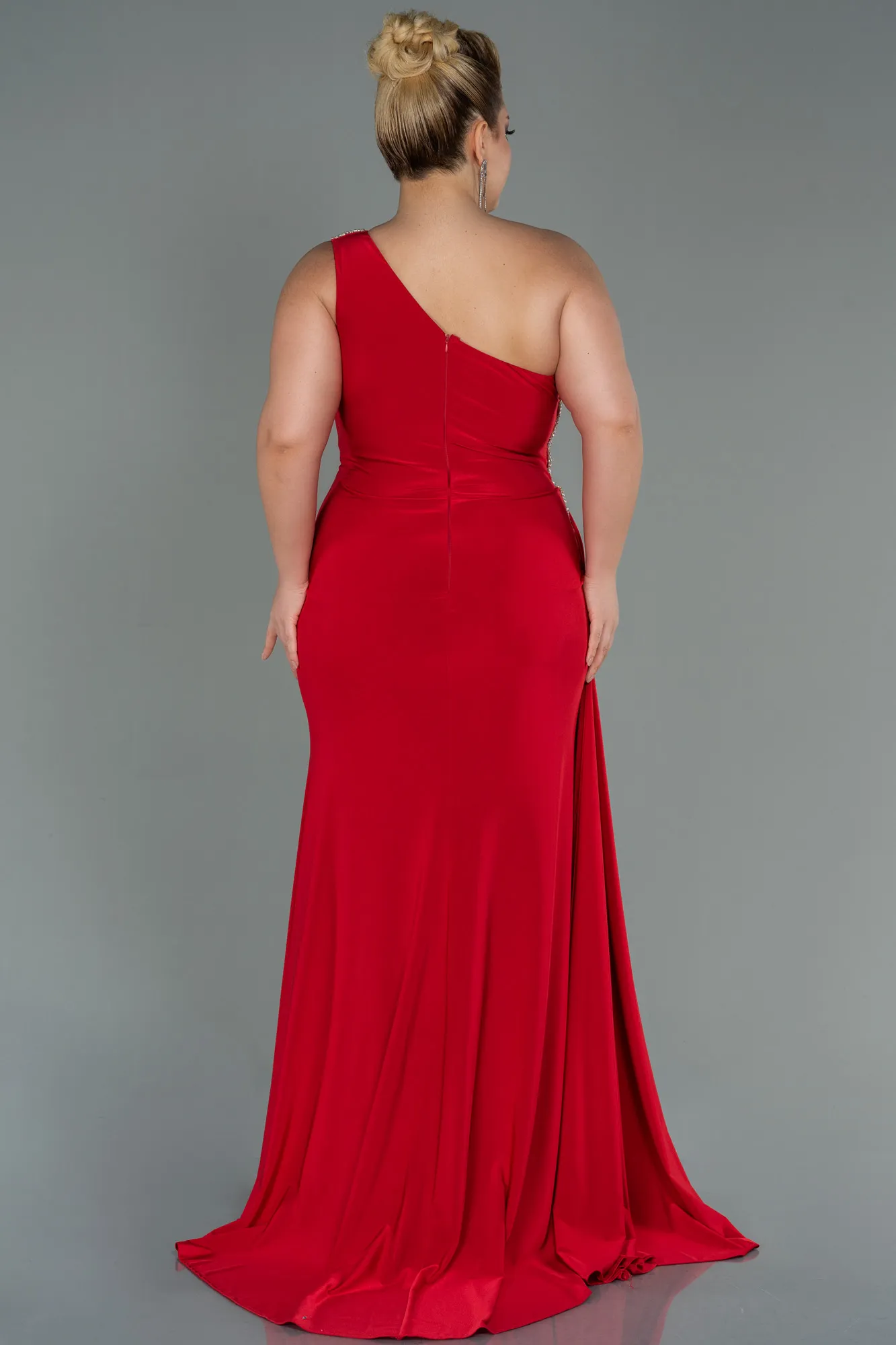 Red-Long Plus Size Evening Dress ABU3132