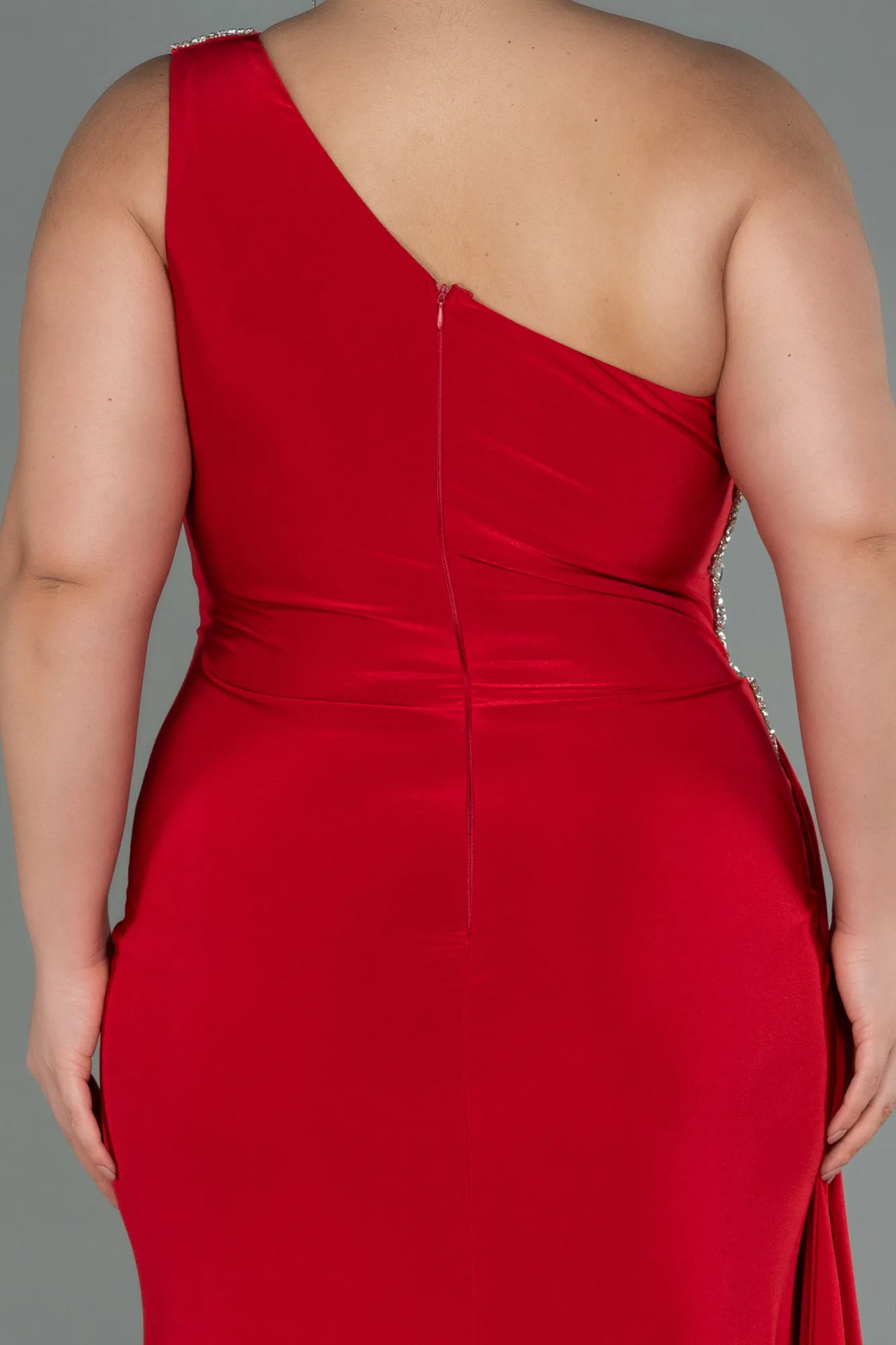 Red-Long Plus Size Evening Dress ABU3132