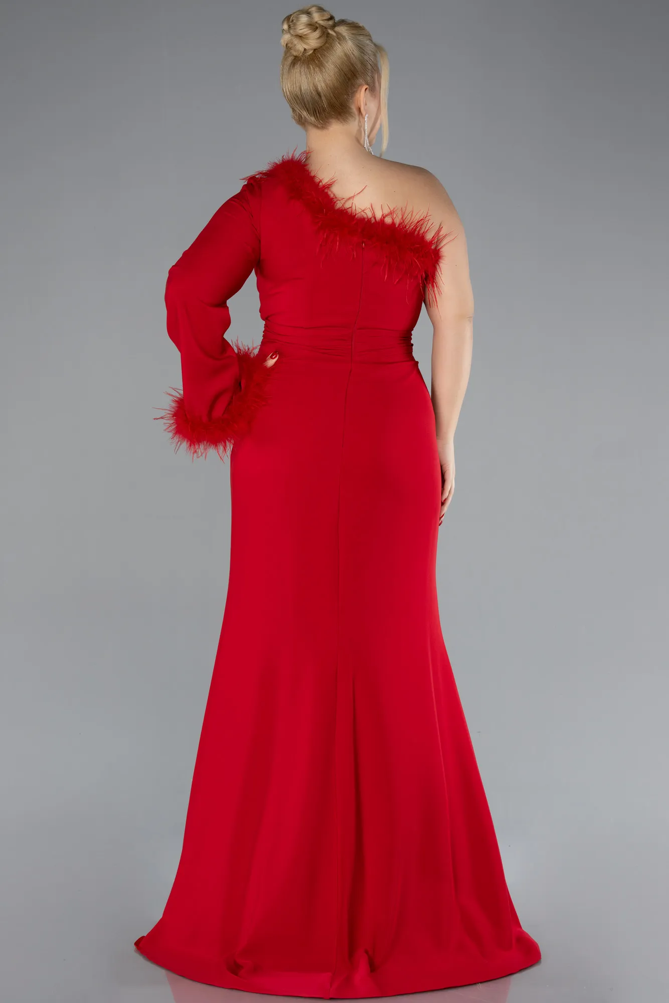 Red-Long Plus Size Evening Dress ABU3518