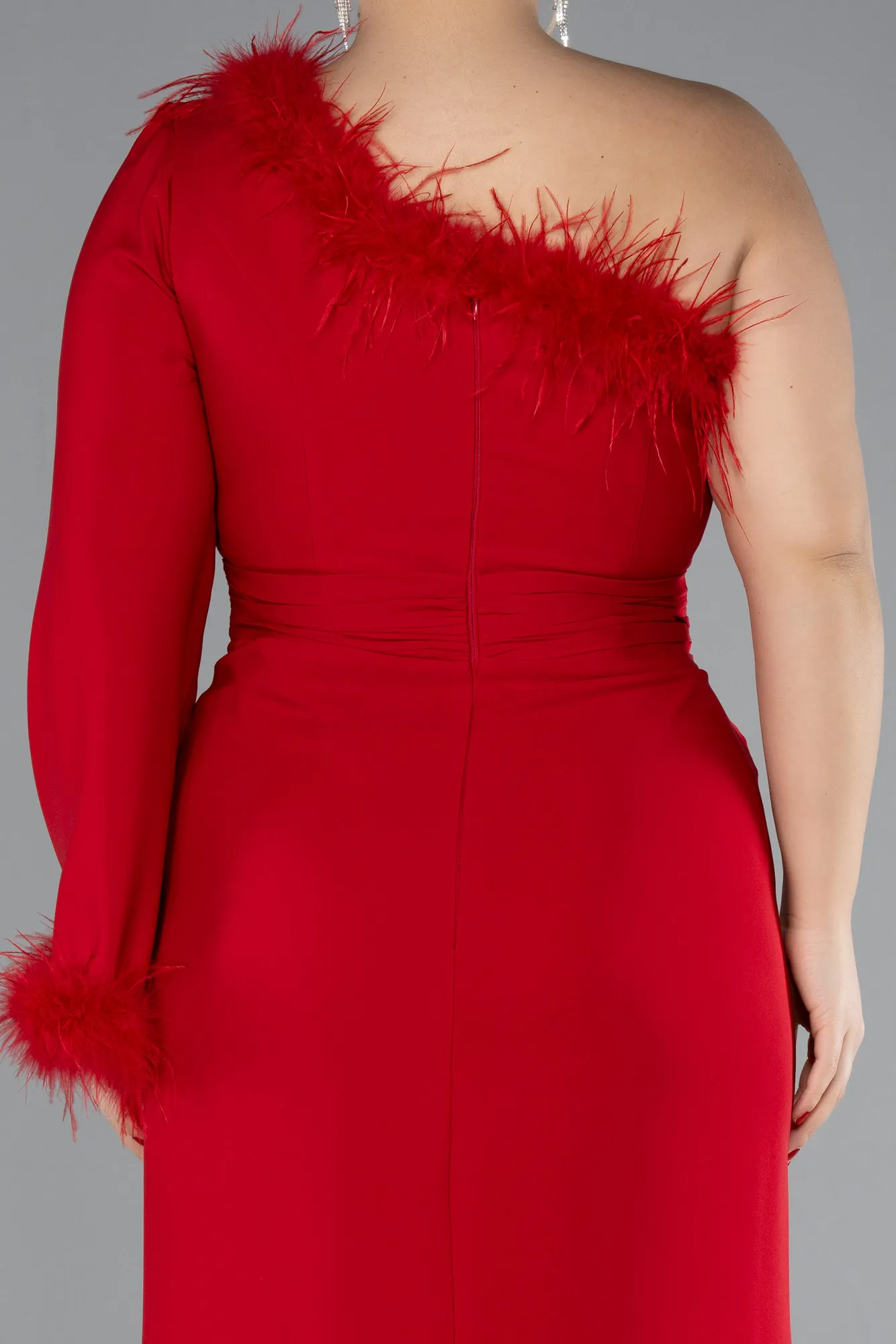 Red-Long Plus Size Evening Dress ABU3518