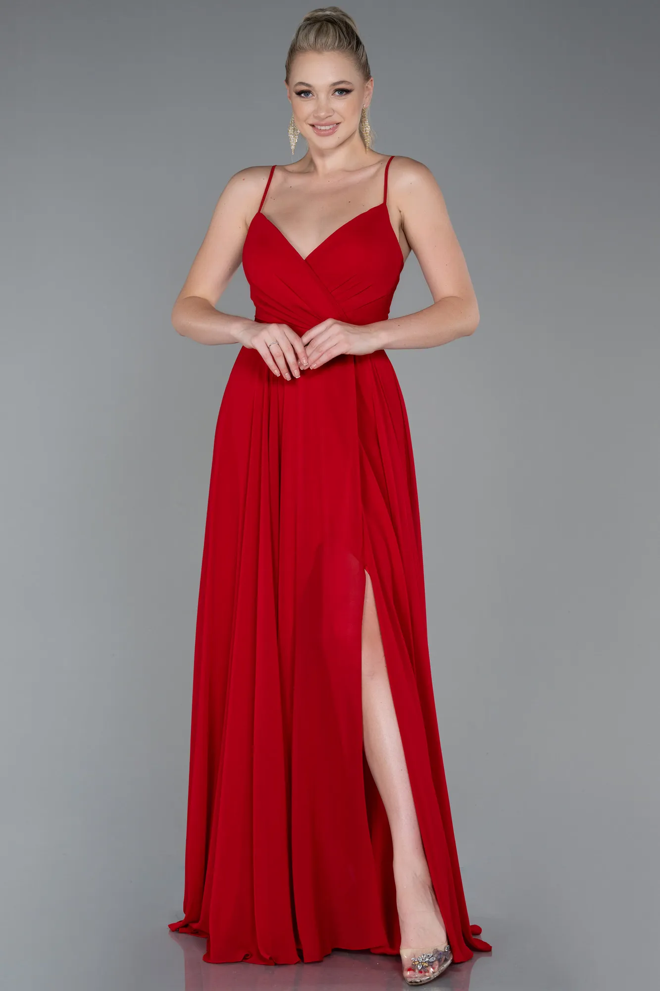 Red-Long Prom Gown ABU1305