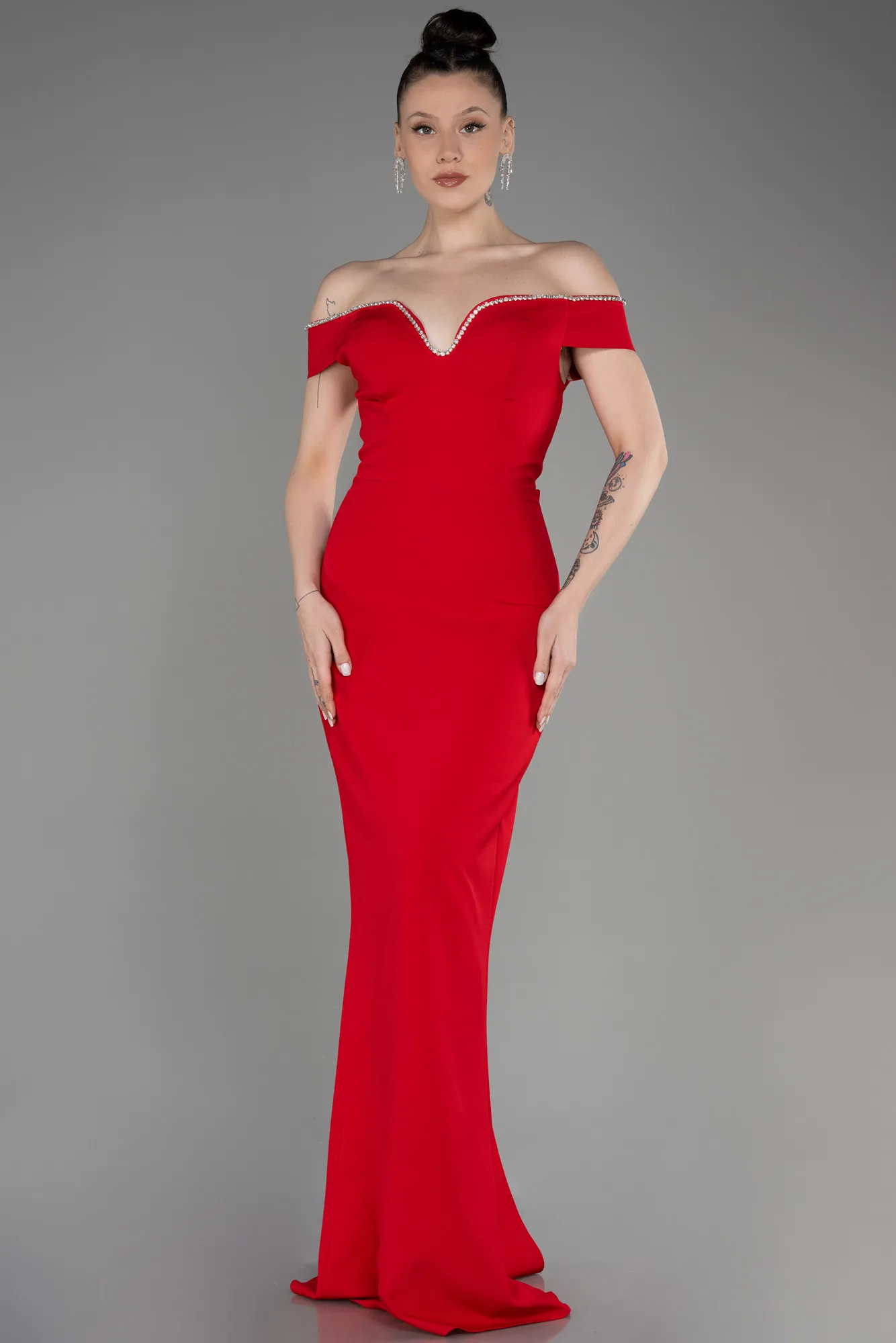 Red-Long Prom Gown ABU3781