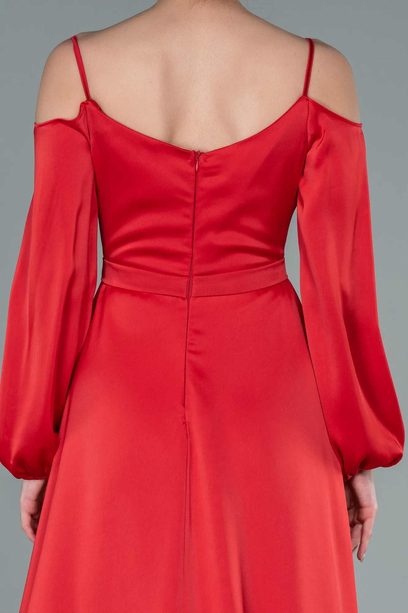 Red-Long Satin Evening Dress ABU2339