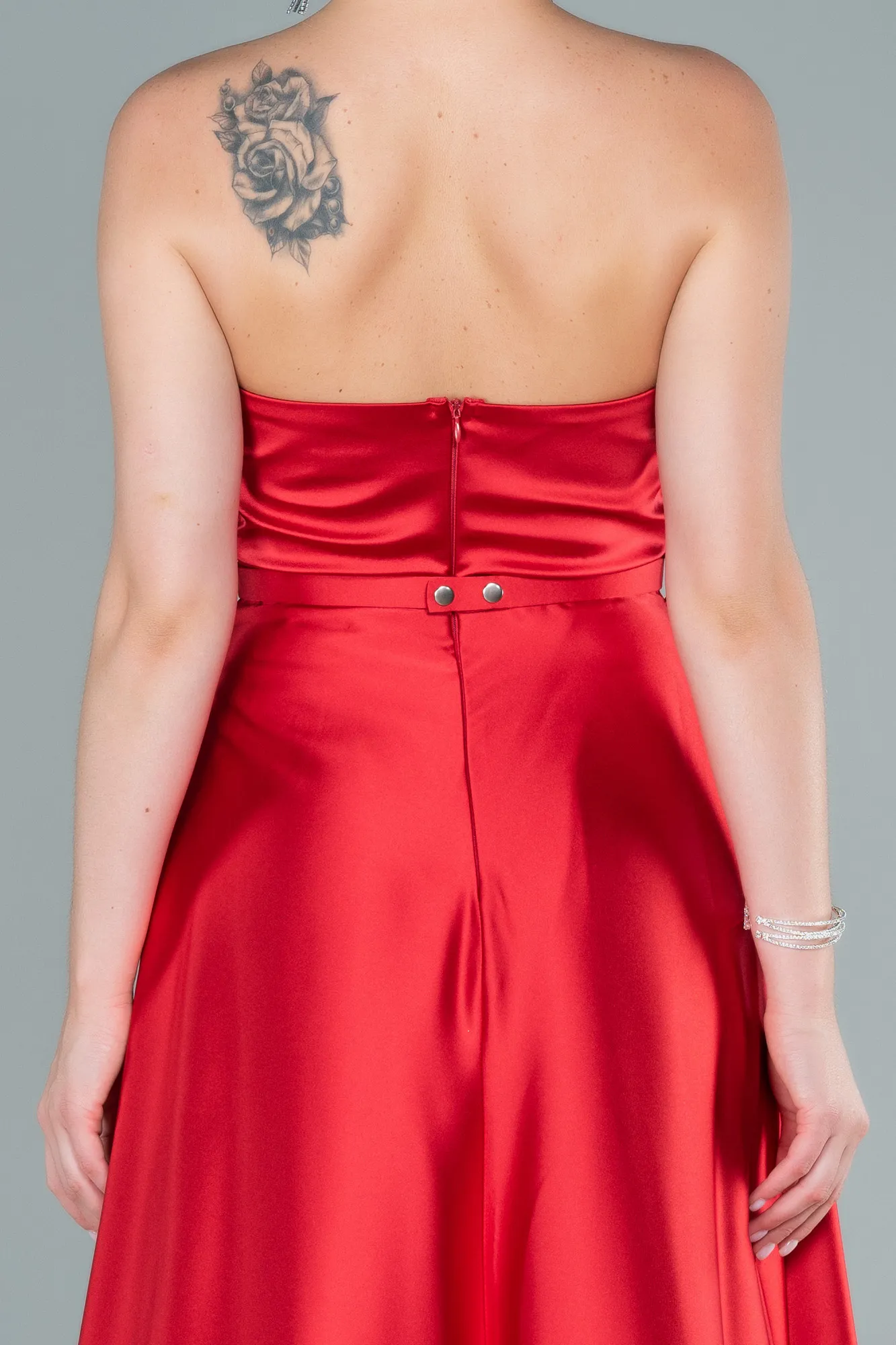 Red-Long Satin Prom Gown ABU2543