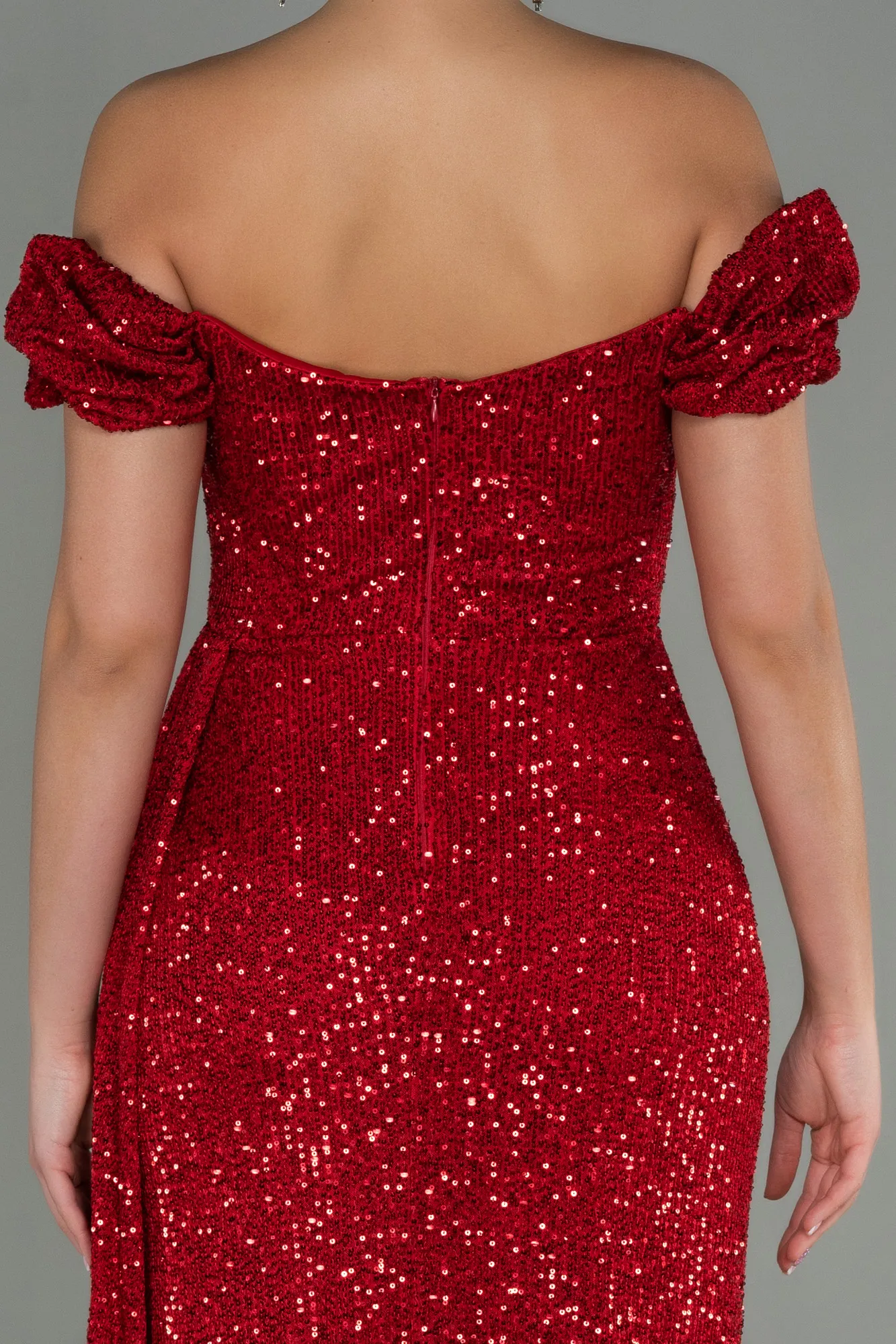 Red-Long Scaly Evening Dress ABU2987