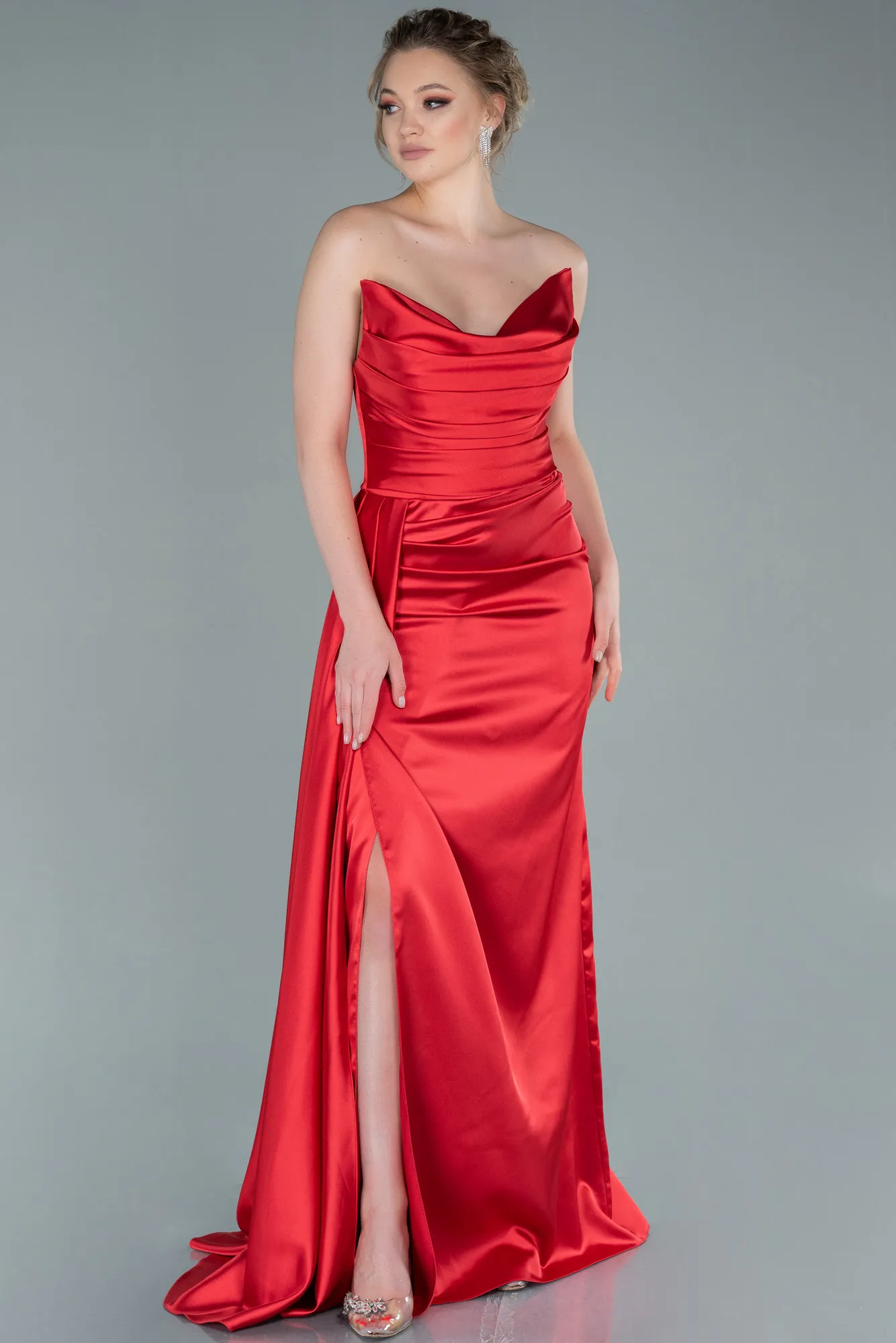 Red-Mermaid Evening Dress ABU3443