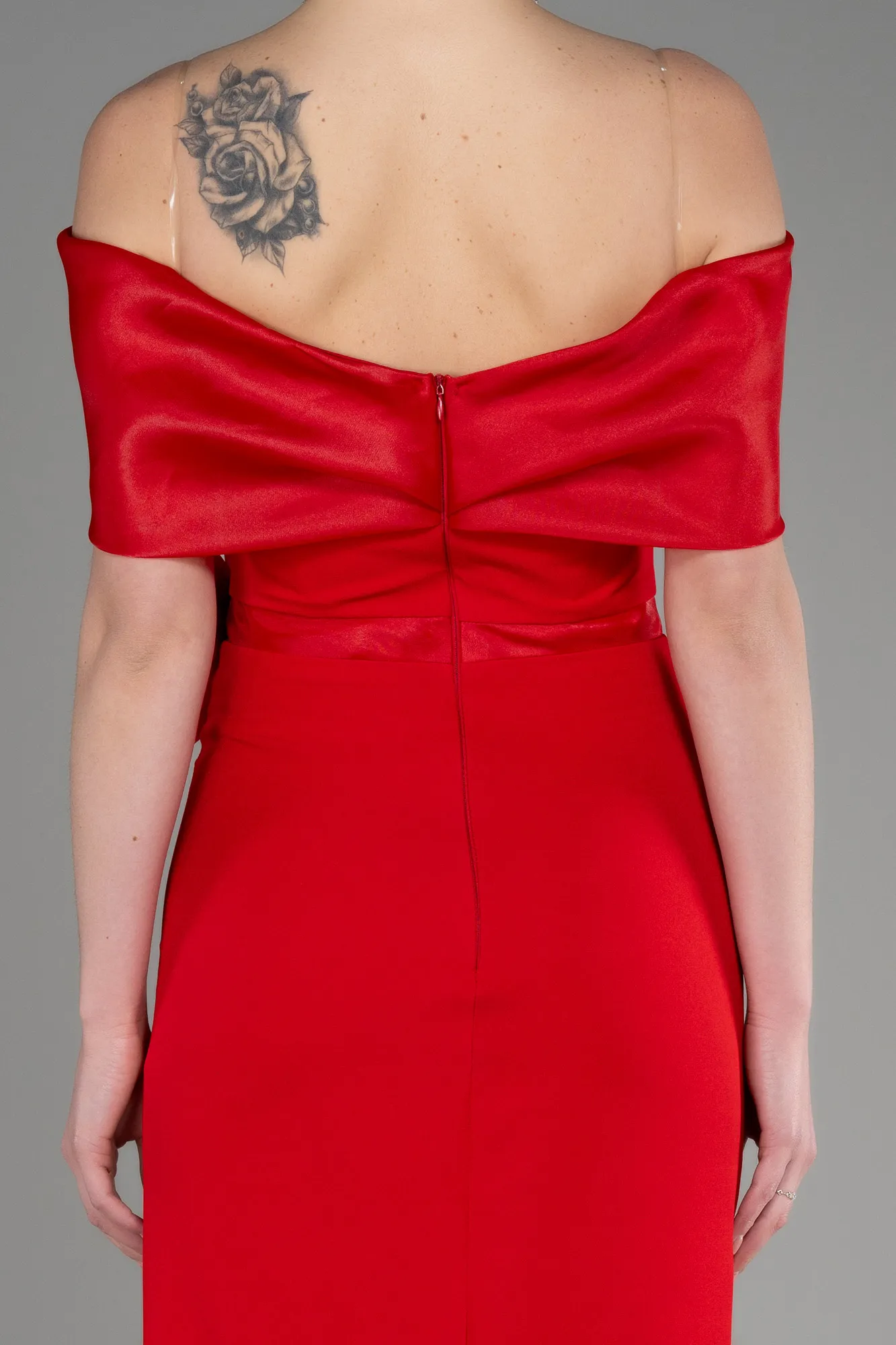 Red-Midi Evening Dress ABK2014