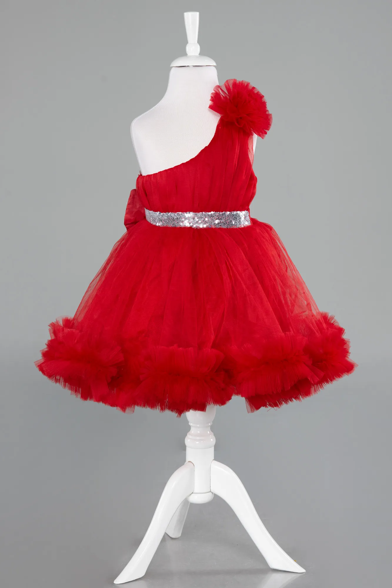 Red-Short Girl Dress ABK2141