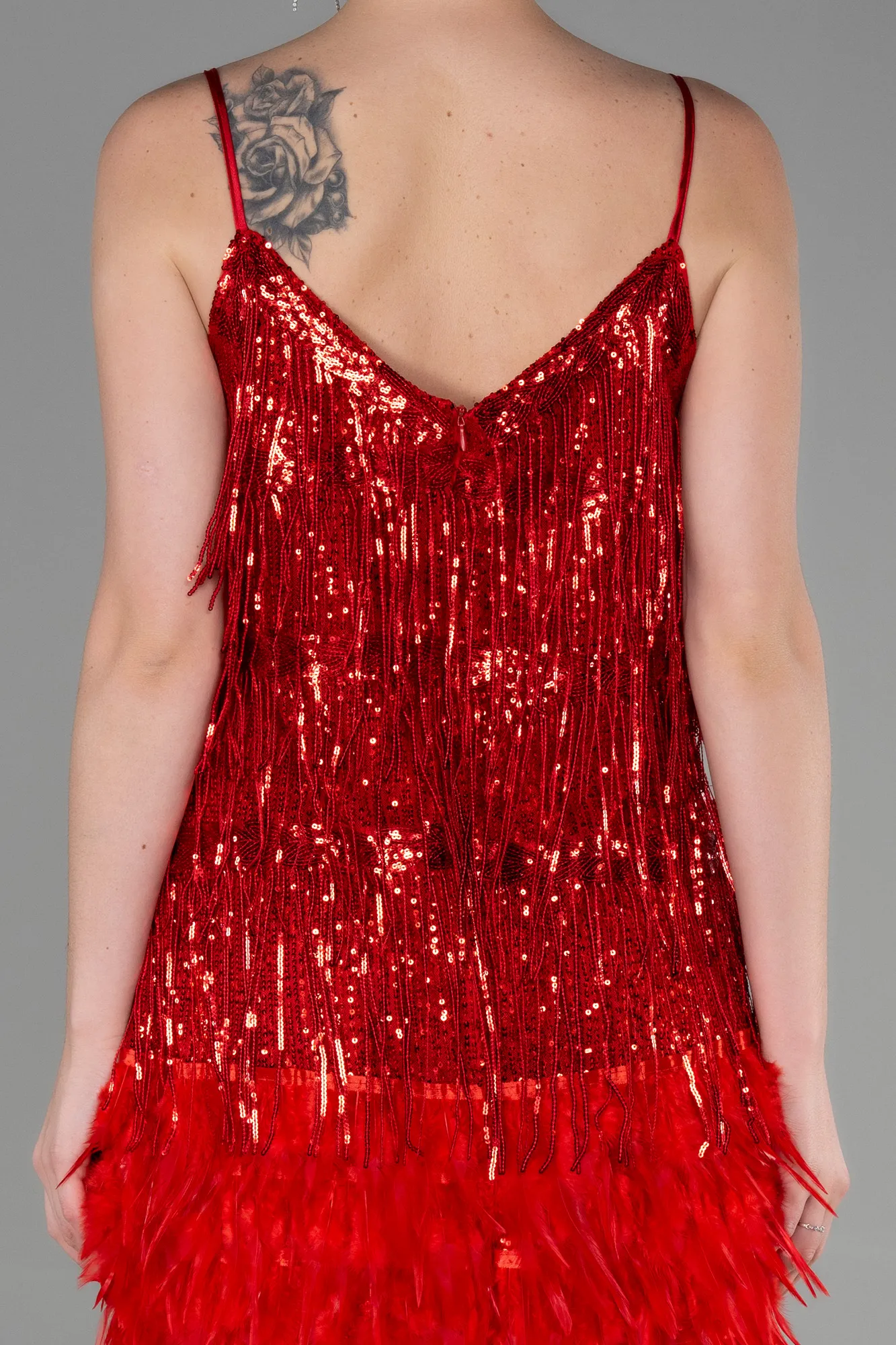 Red-Short Invitation Dress ABK1629