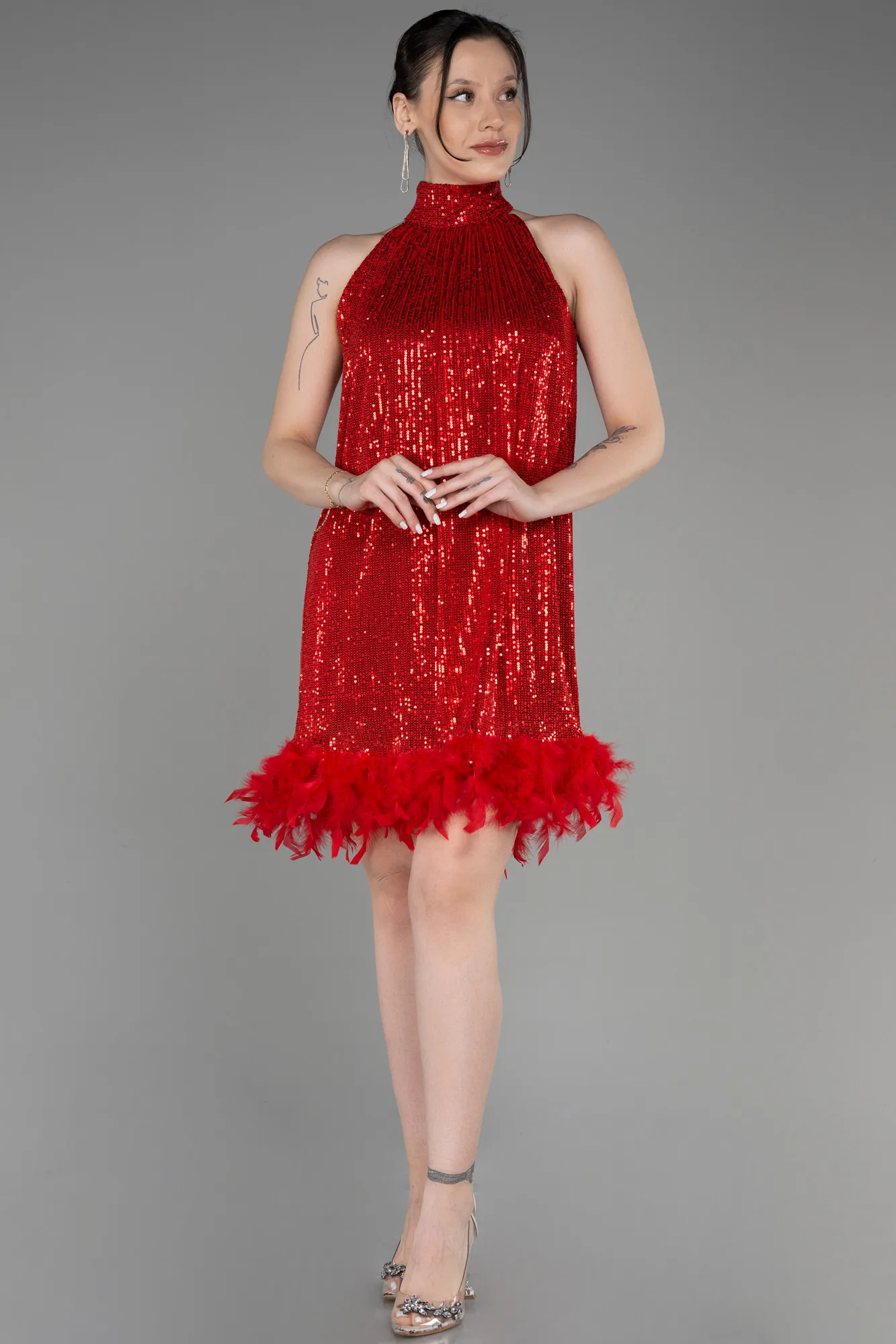 Red-Short Party Dress ABK2049