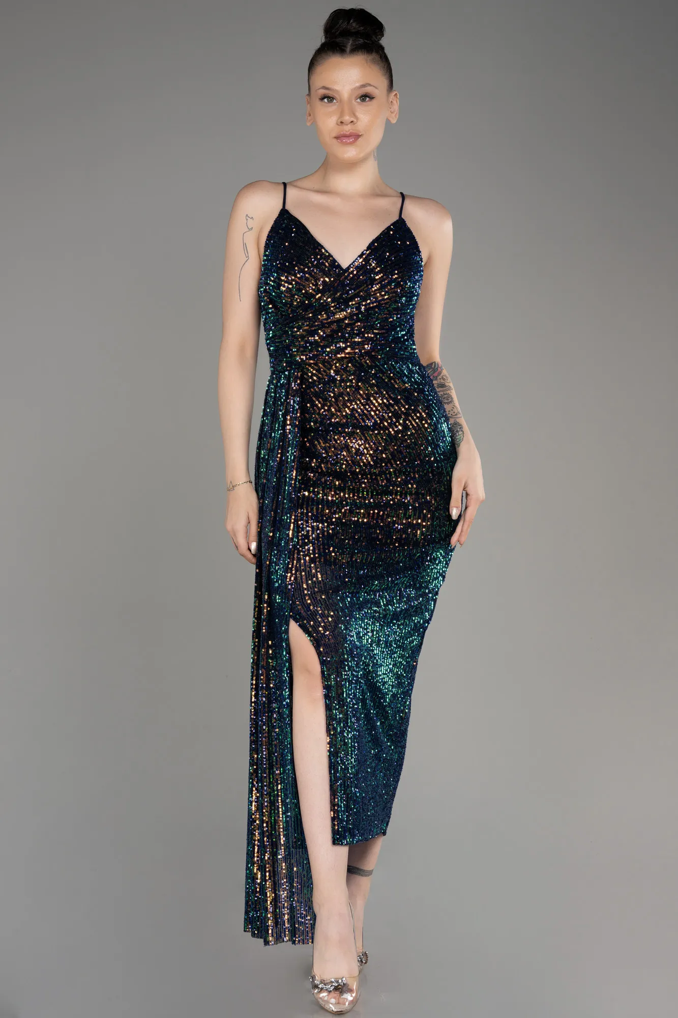 Rinser-Midi Scaly Cocktail Dress ABK2071