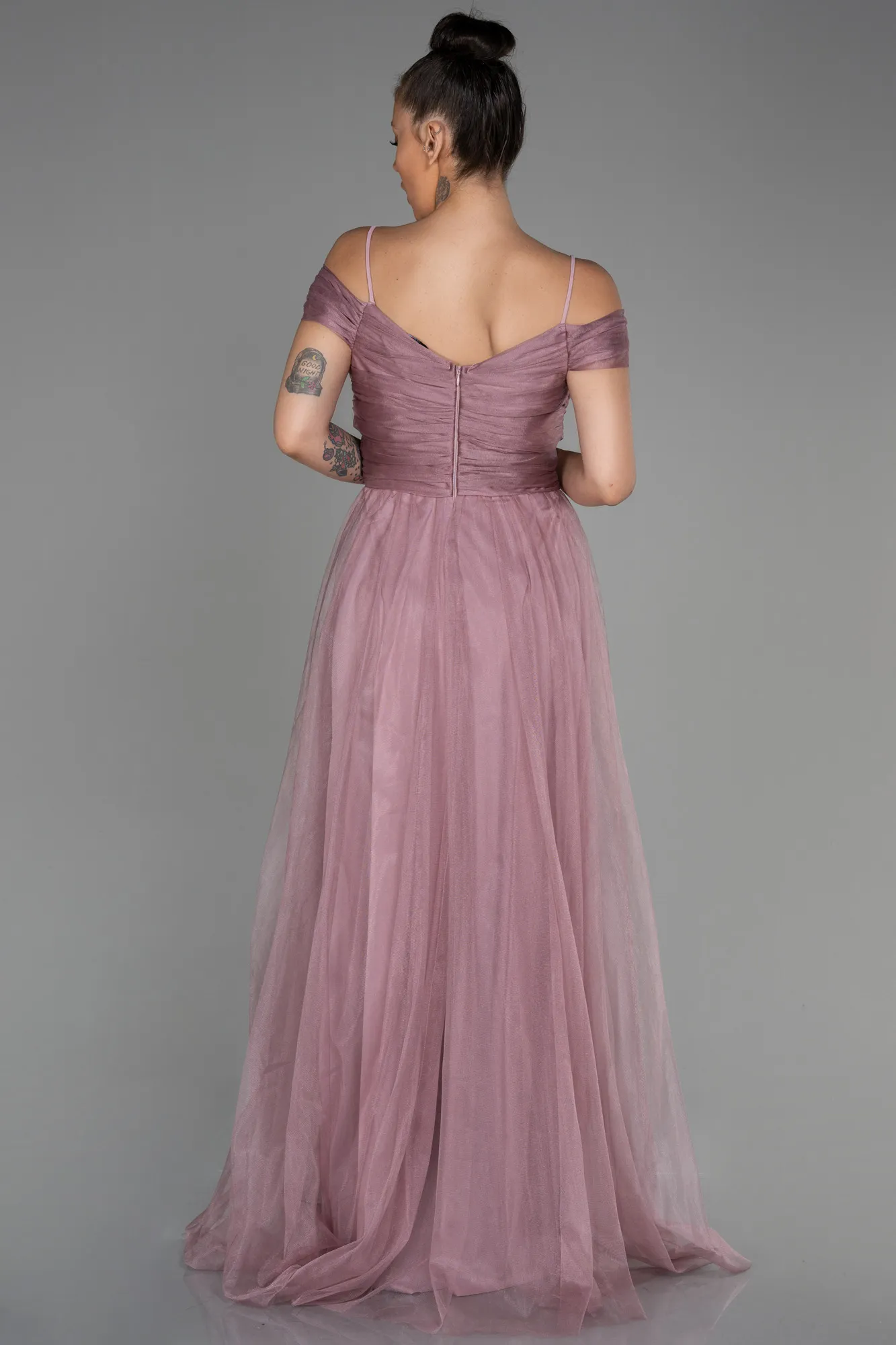 Rose Colored-Long Evening Dress ABU2336