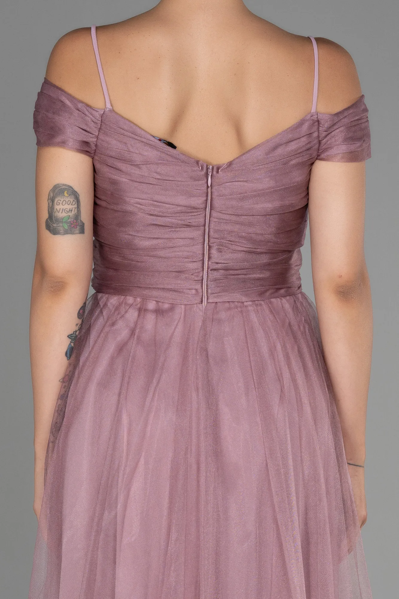 Rose Colored-Long Evening Dress ABU2336