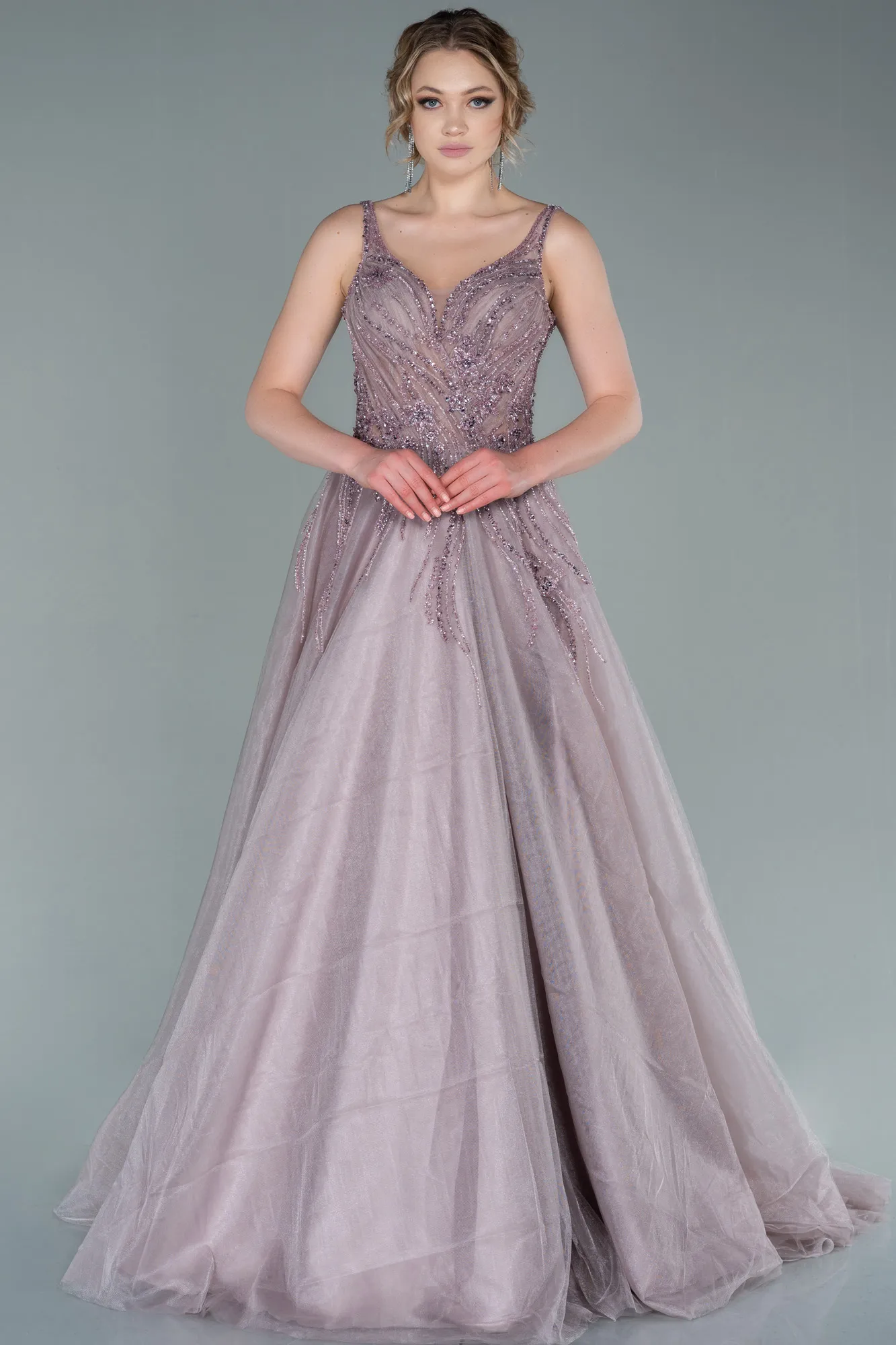 Rose Colored-Long Haute Couture ABU2377