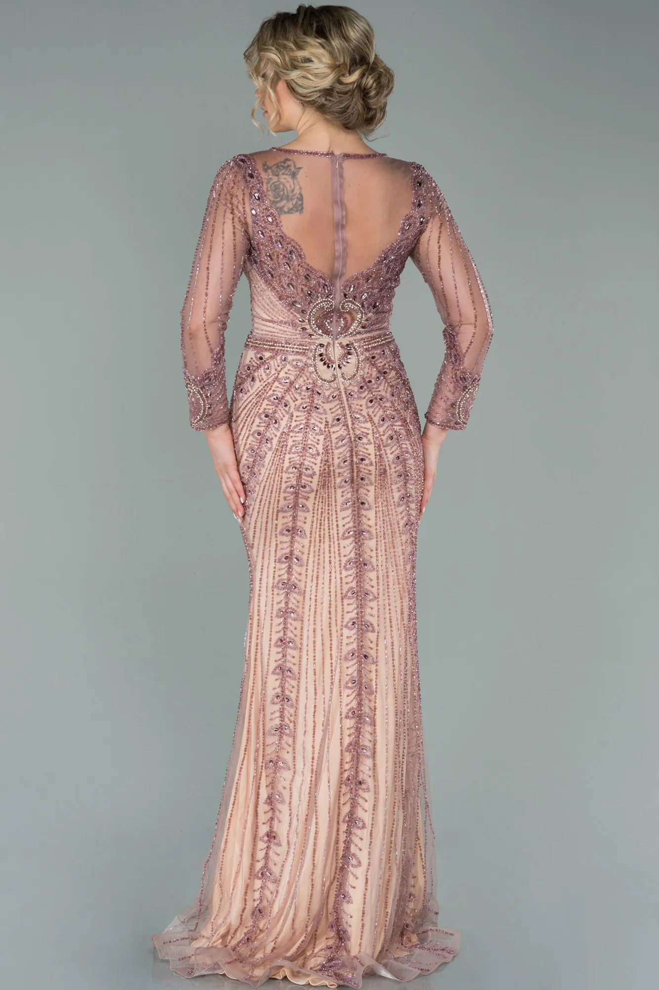 Rose Colored-Long Haute Couture ABU976