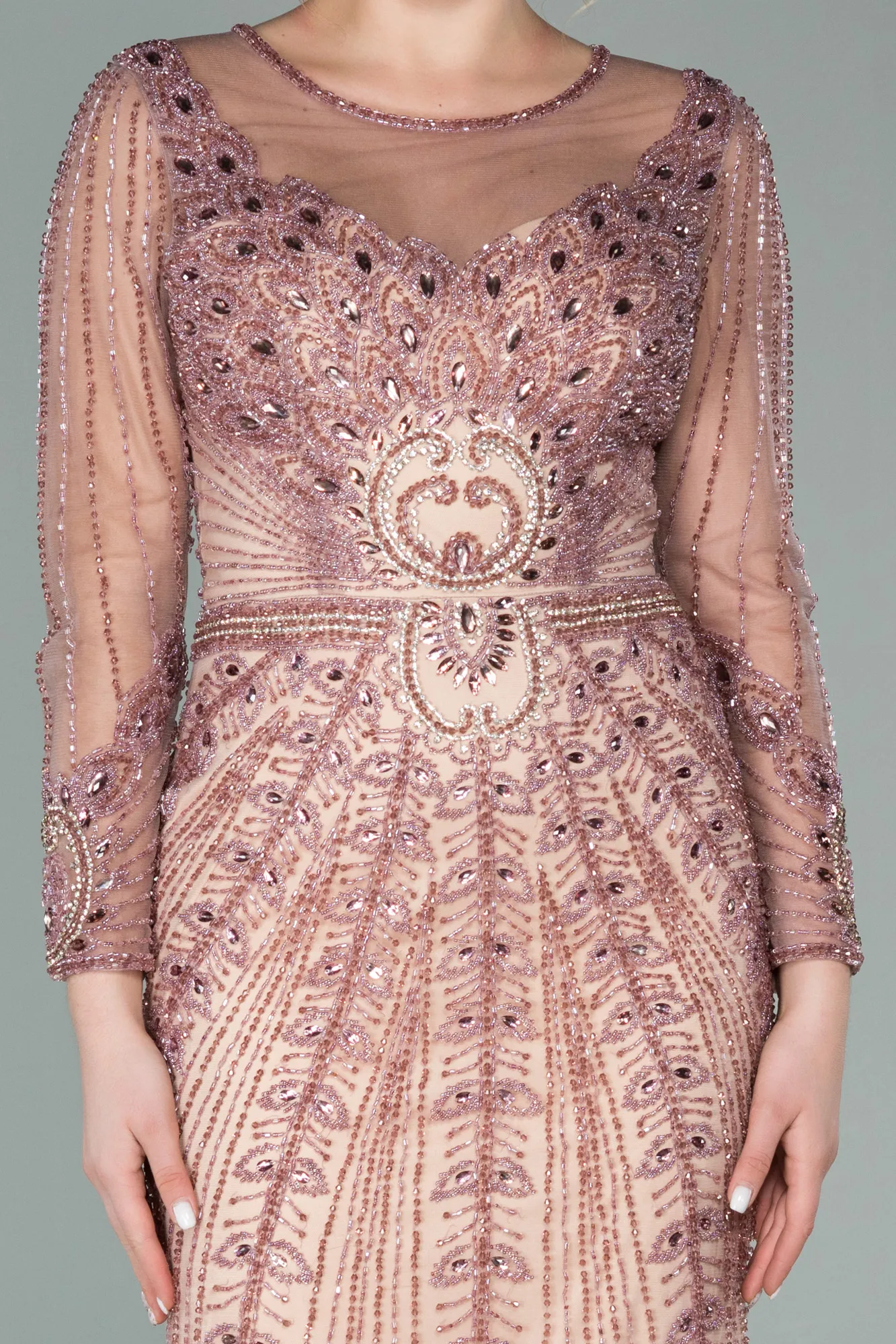 Rose Colored-Long Haute Couture ABU976