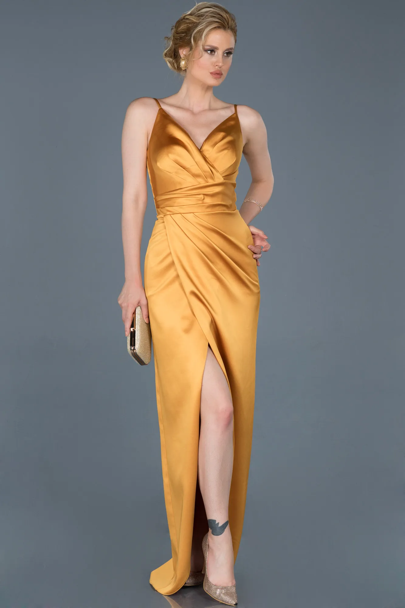 Saffron-Long Engagement Dress ABU564