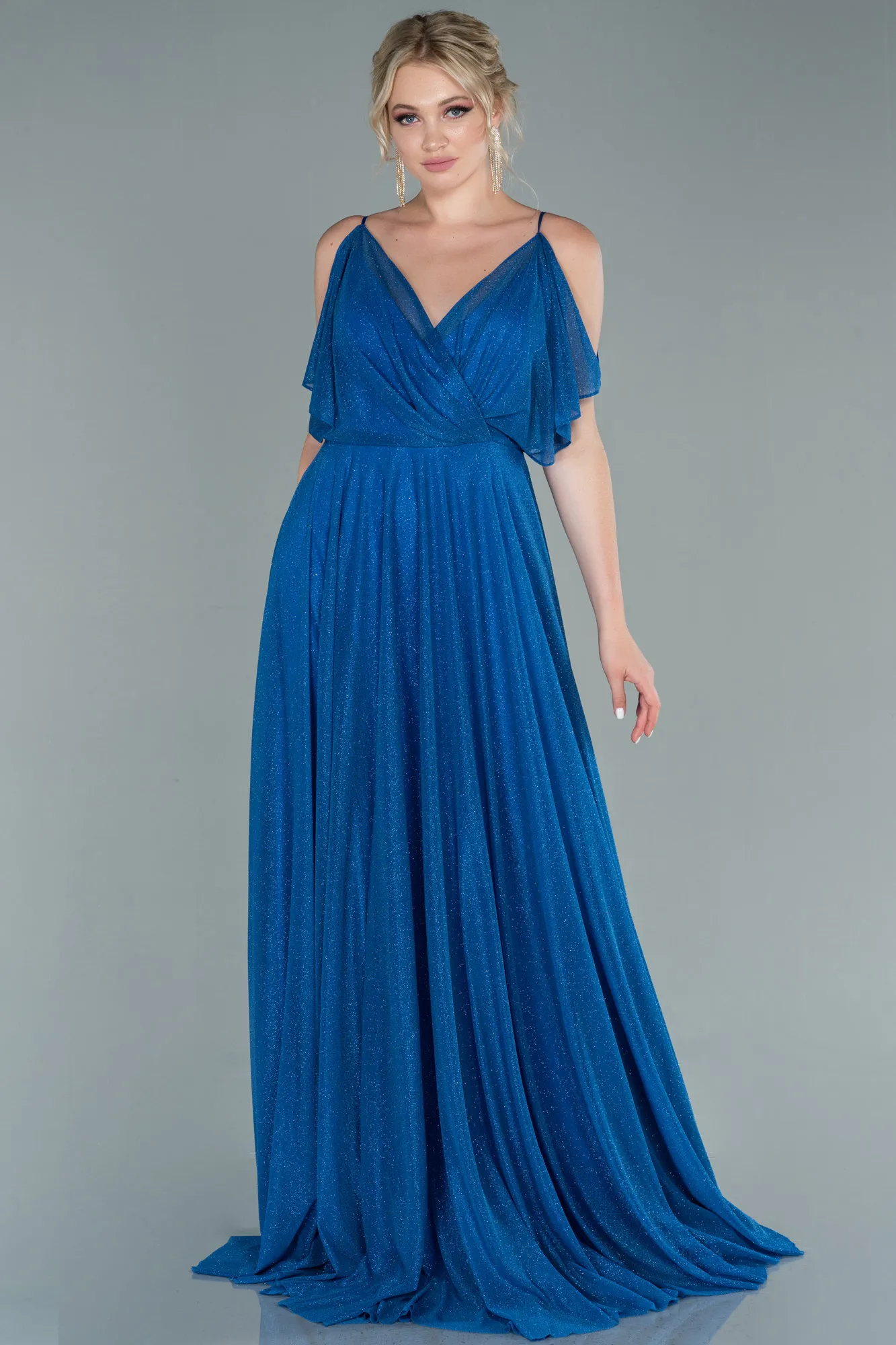 Sax Blue-Long Evening Dress ABU2484