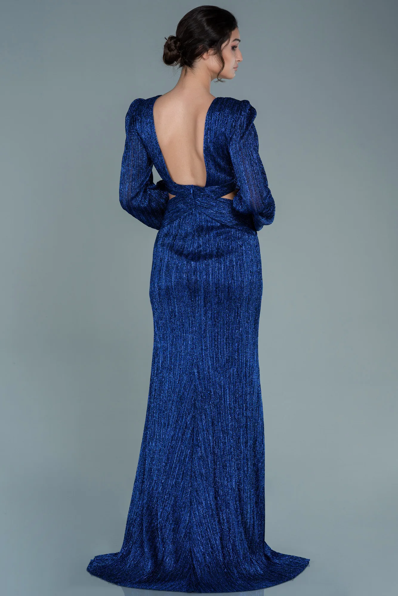 Sax Blue-Long Evening Dress ABU2632