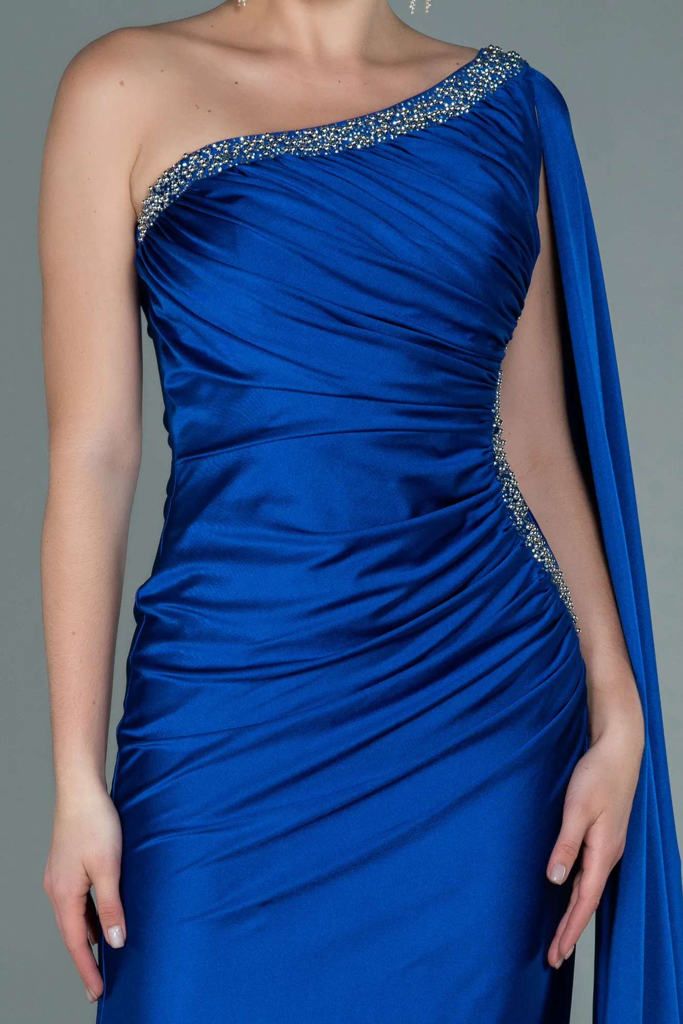 Sax Blue-Long Evening Dress ABU2663