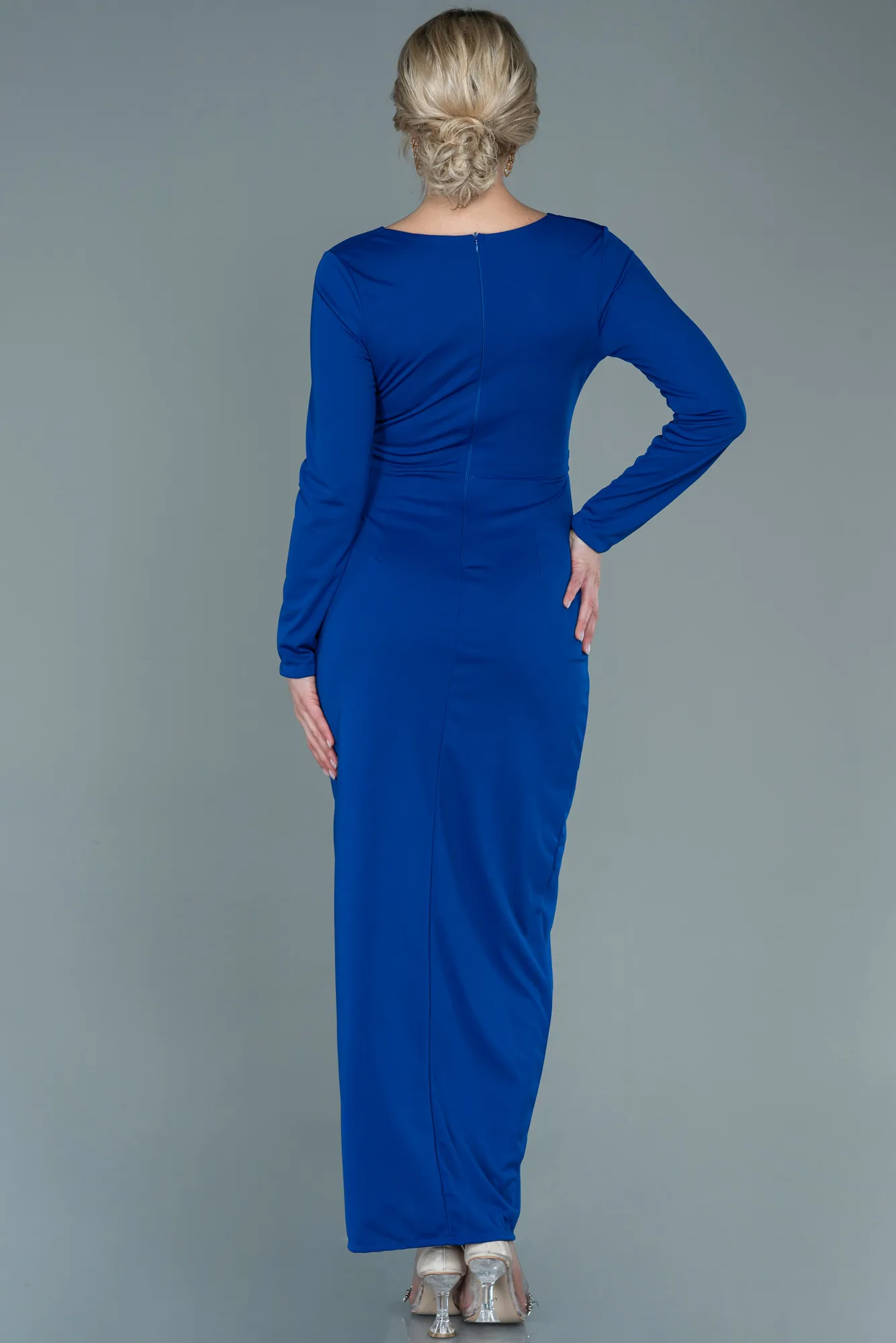 Sax Blue-Long Evening Dress ABU2691