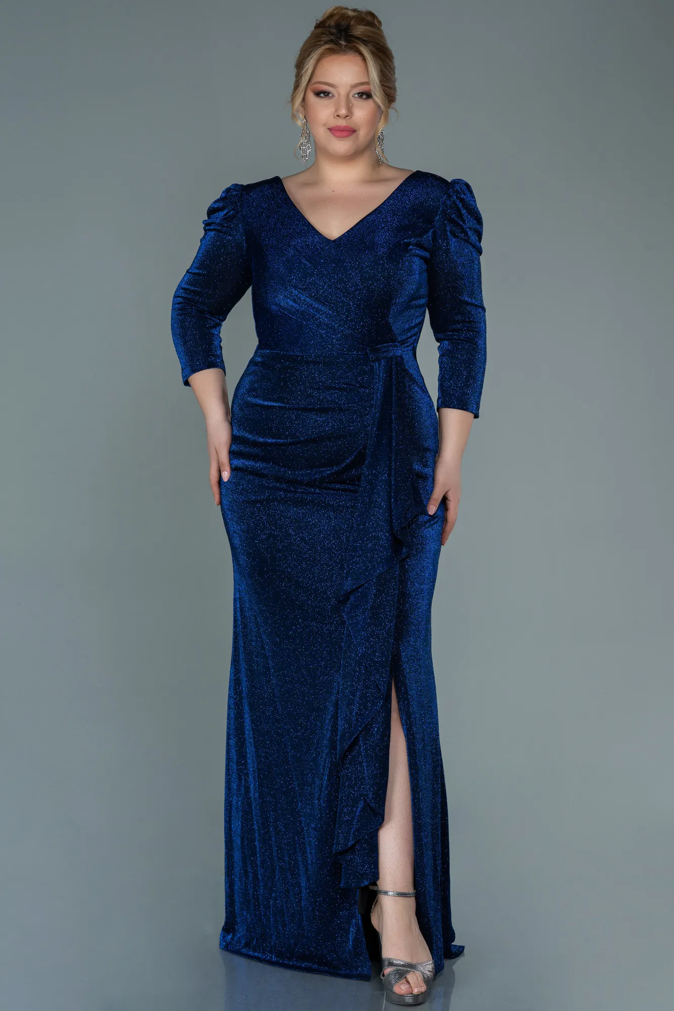 Sax Blue-Long Evening Dress ABU2802