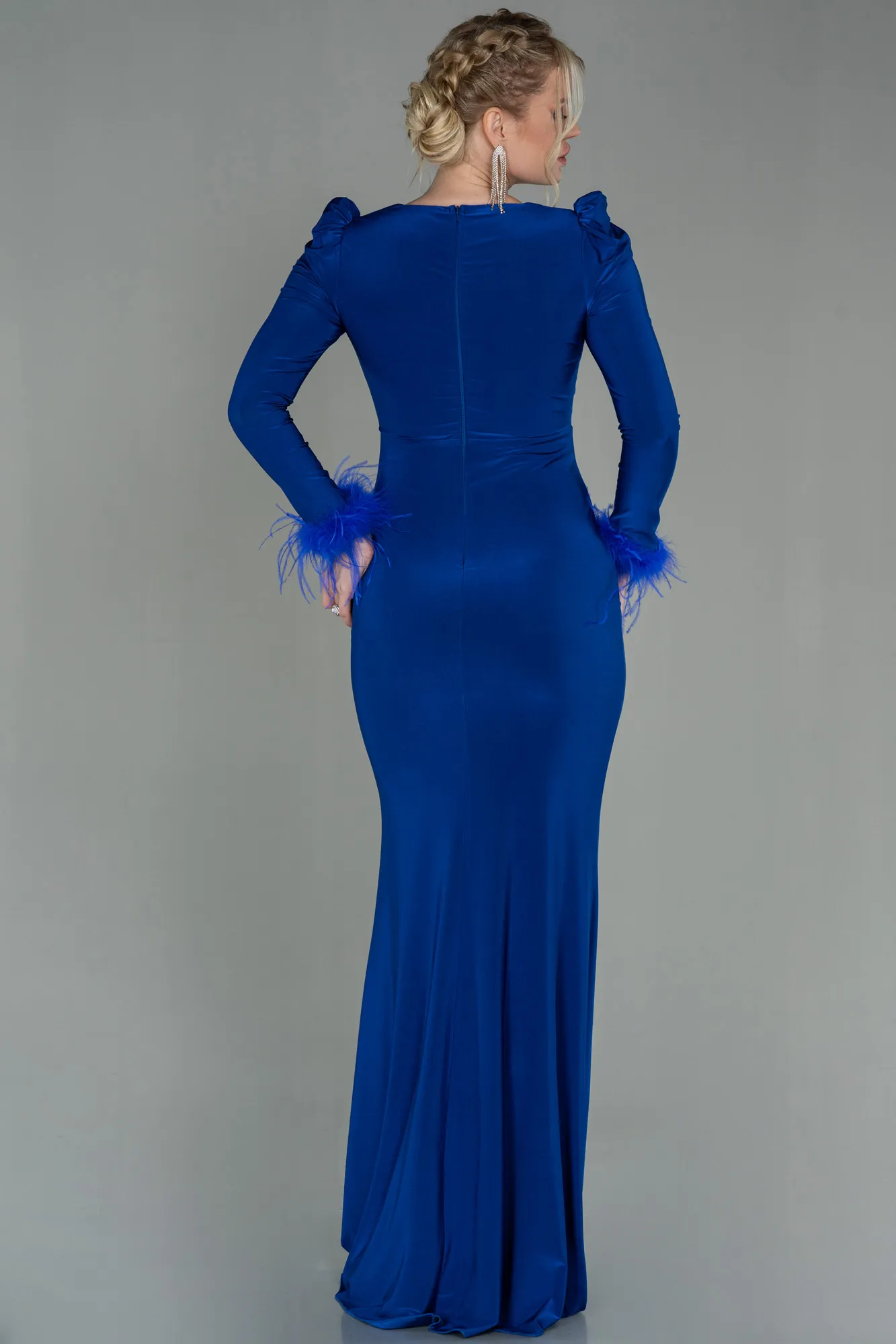 Sax Blue-Long Evening Dress ABU2804